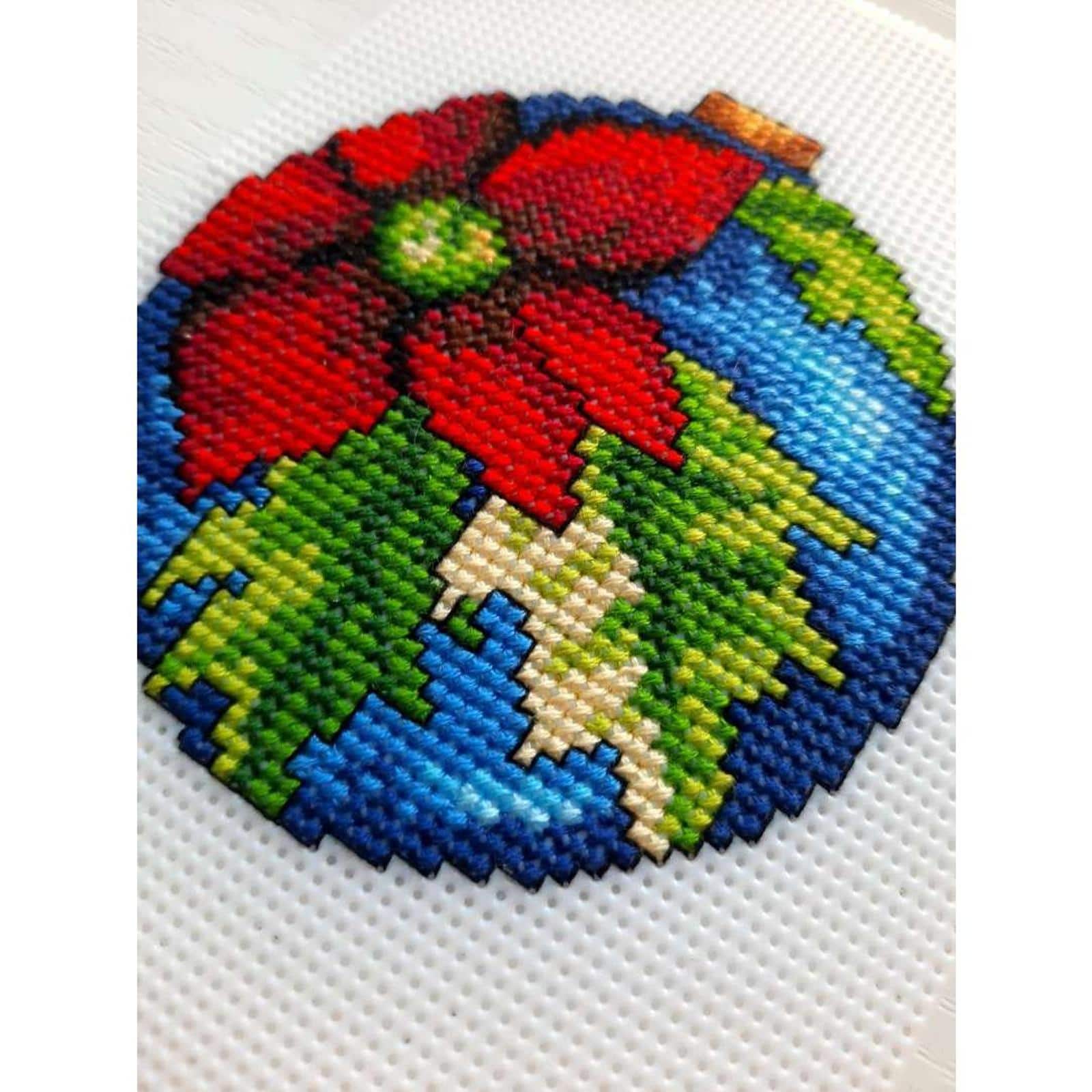 Crafting Spark Christmas Ornaments Plastic Canvas Counted Cross Stitch Kit