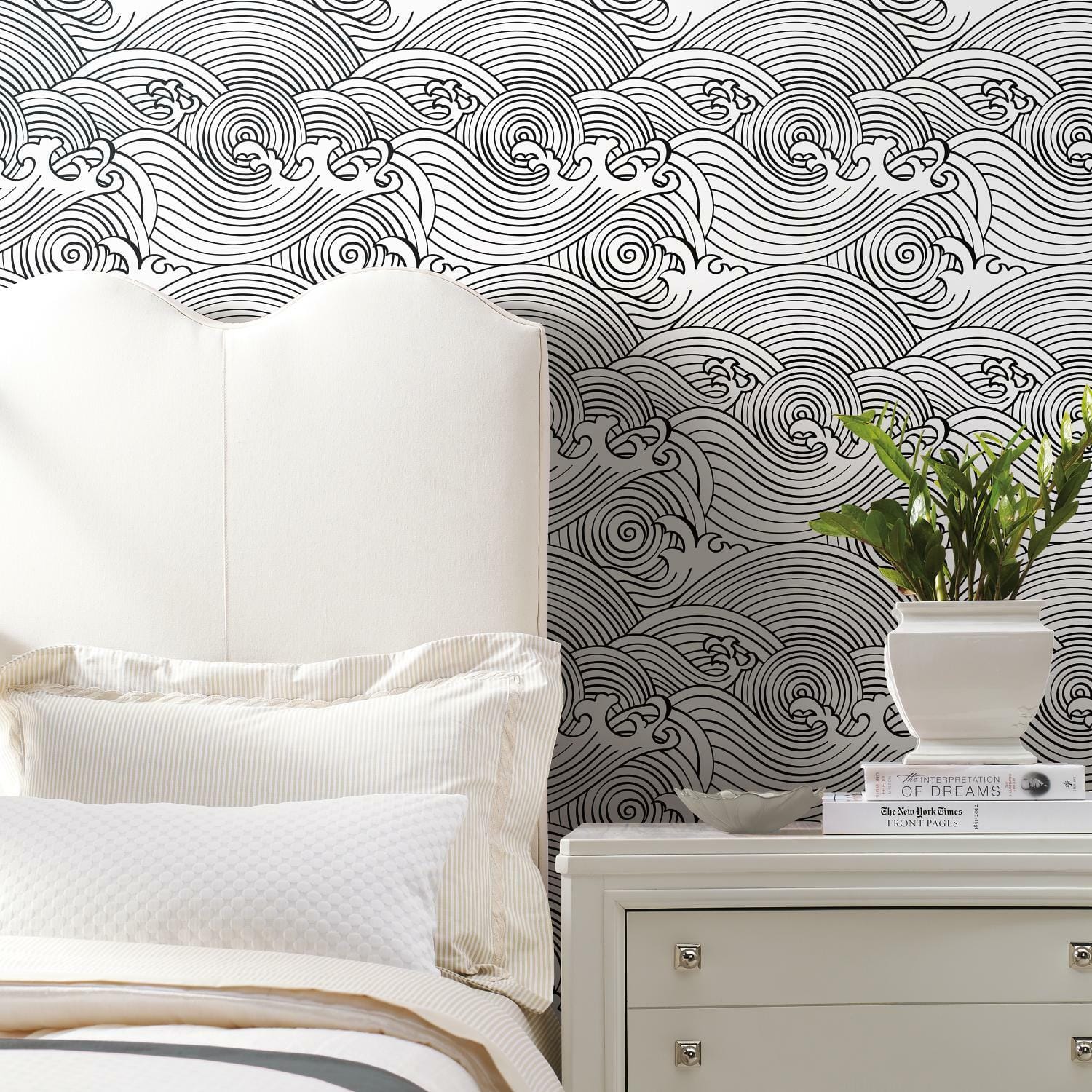 RoomMates Asian Waves Peel & Stick Wallpaper