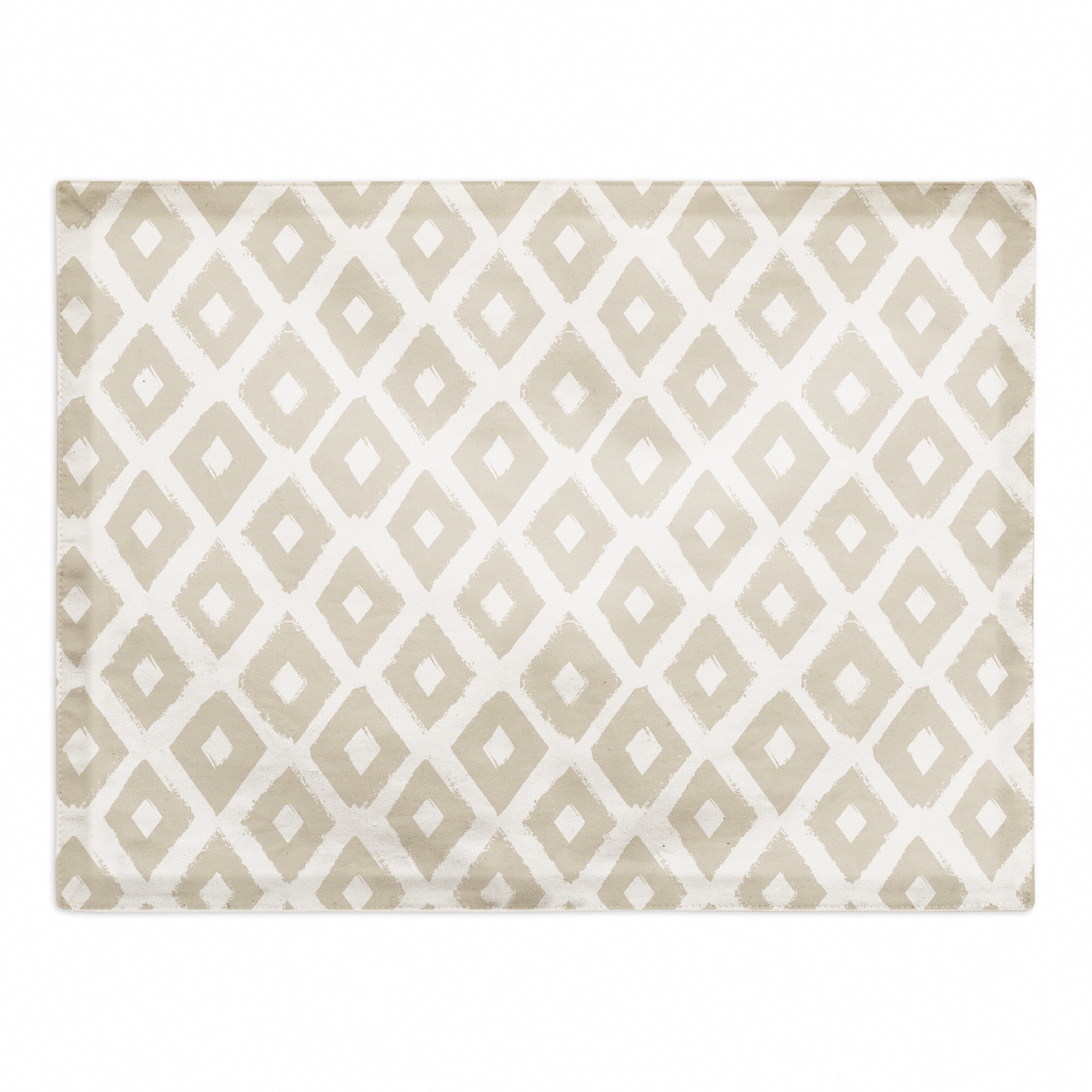 Gray Brush Diamond 18" x 14" Cotton Twill Placemat