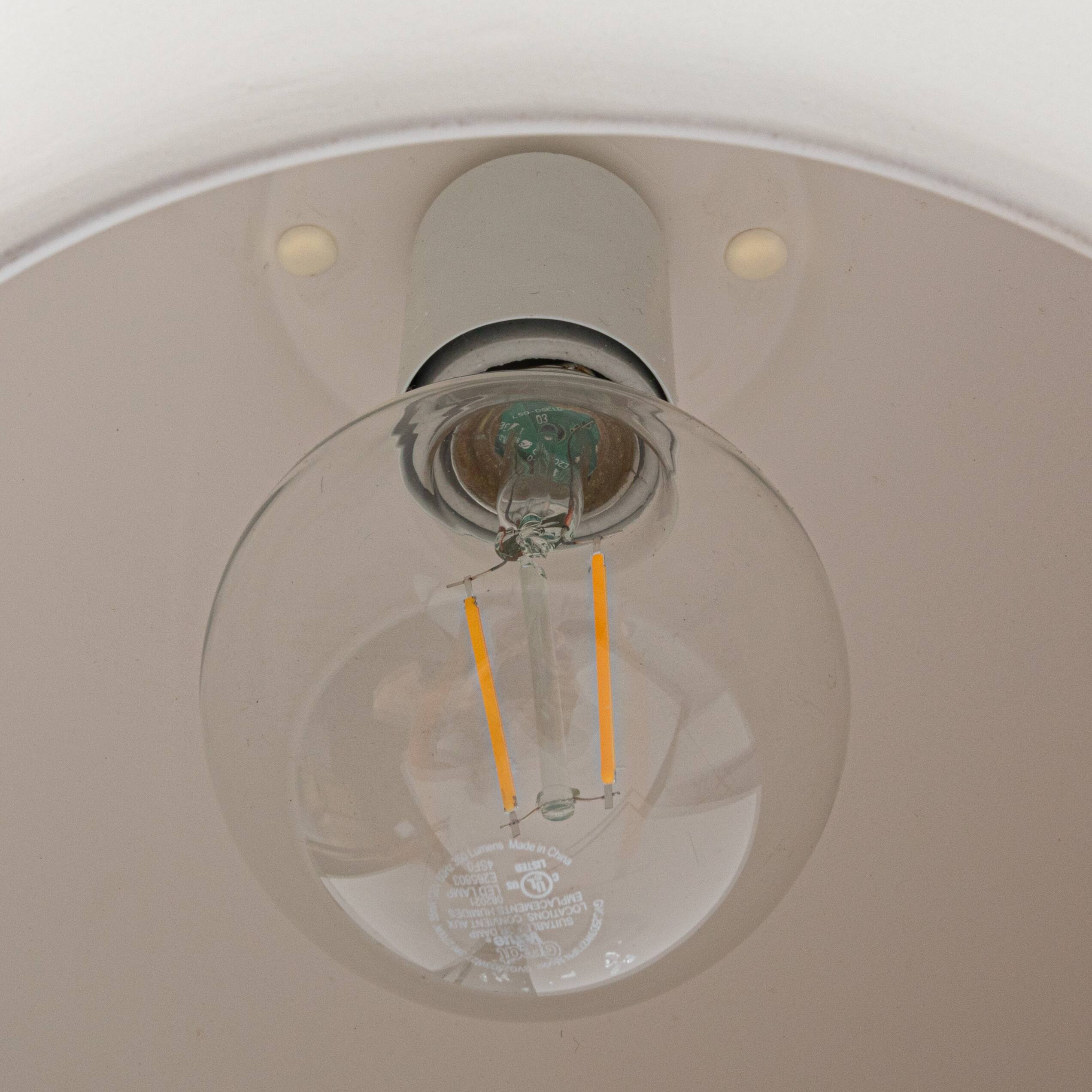 Hello Honey® Sienna Matte White Boho Ceramic Ceiling Light with White Fabric Cord