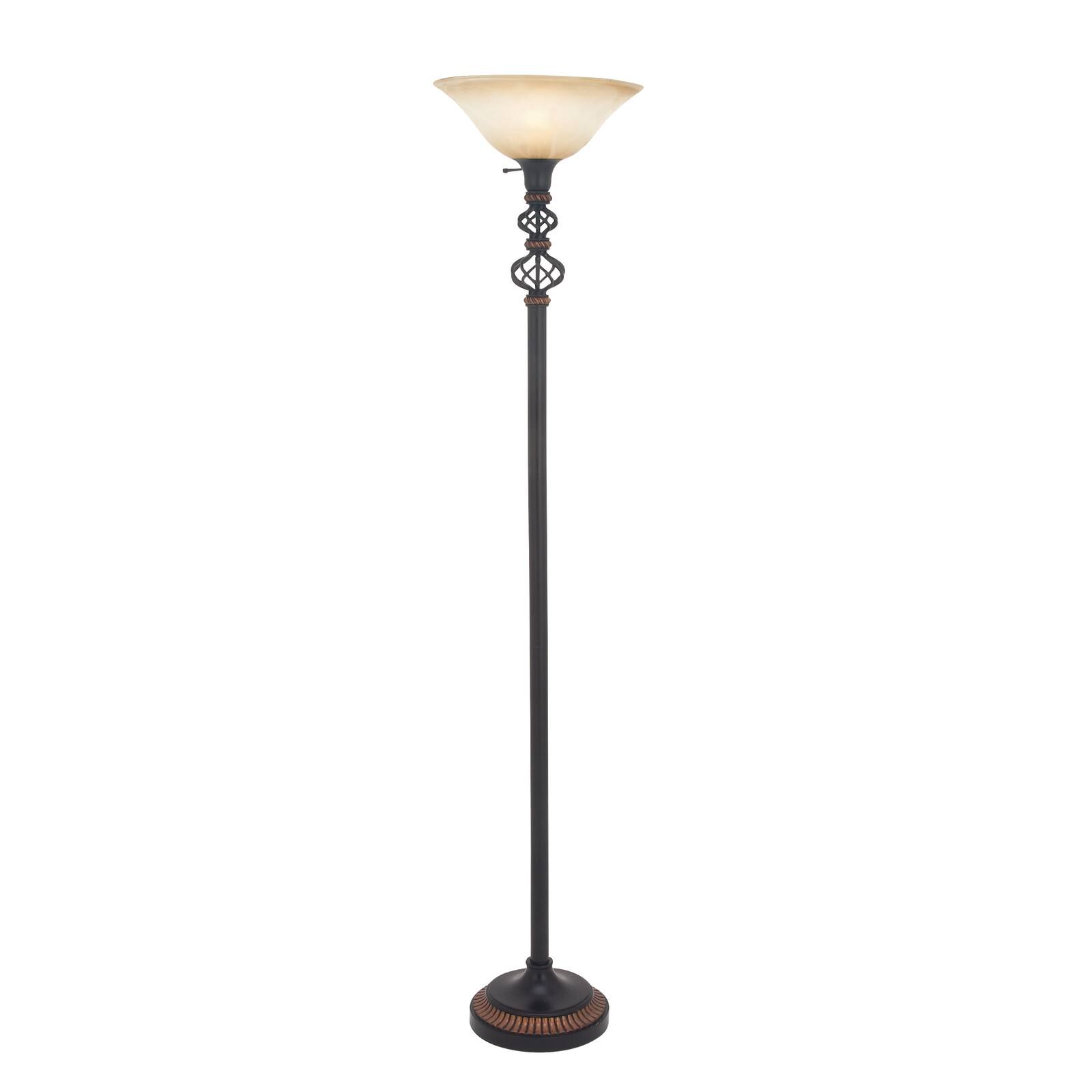70" Black Metal Traditional Floor Lamp