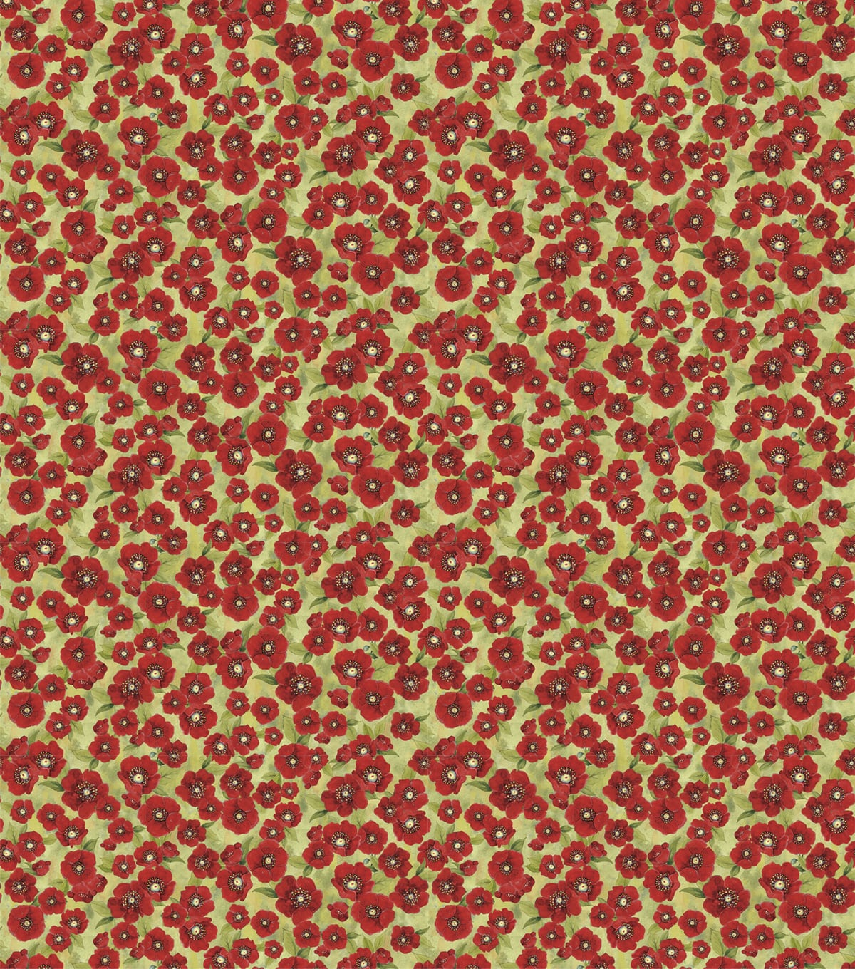 Susan Winget Packed Poppy Cotton Fabric