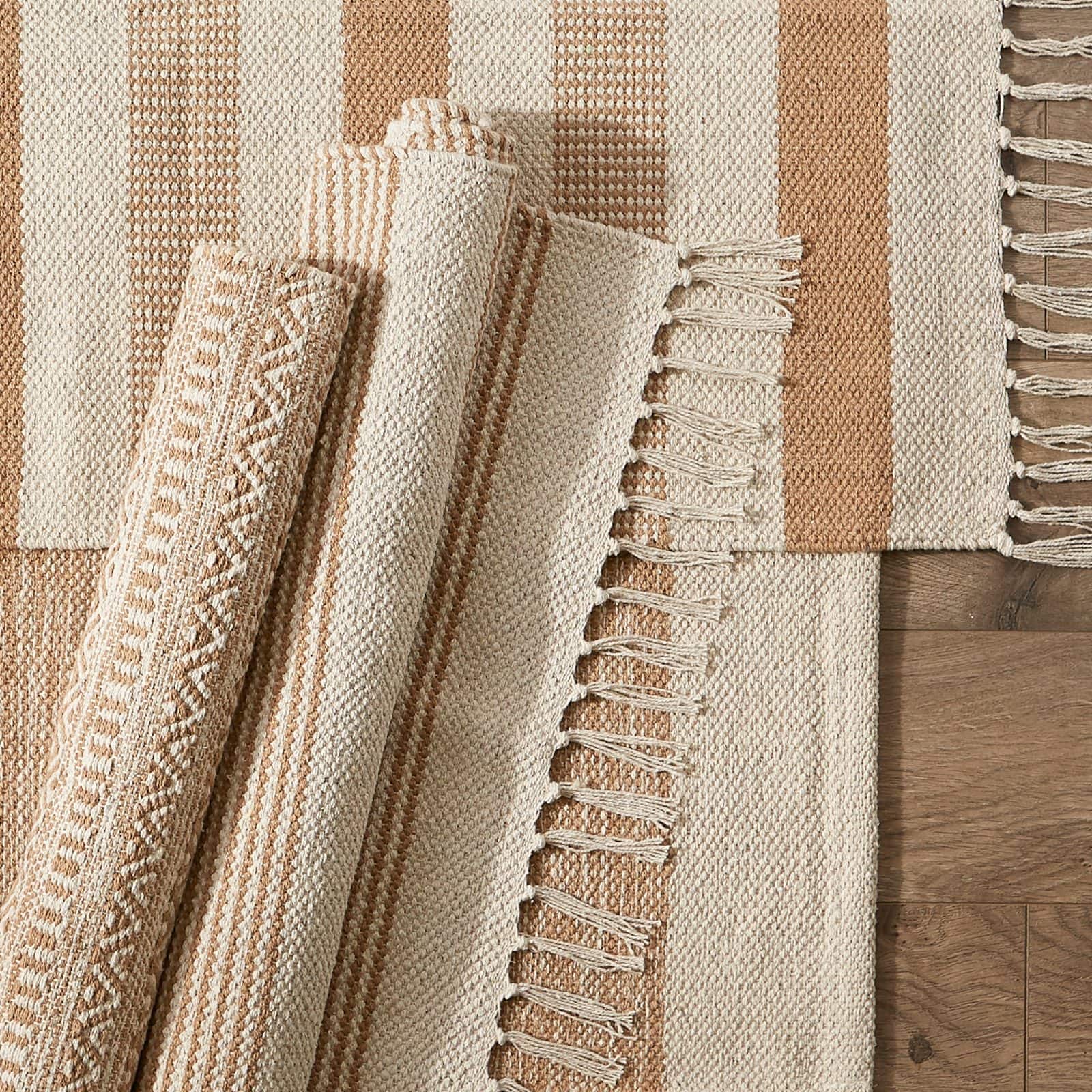 DII® Stone Dobby Stripe Hand-Loomed Rug, 2.5ft. x 6ft.