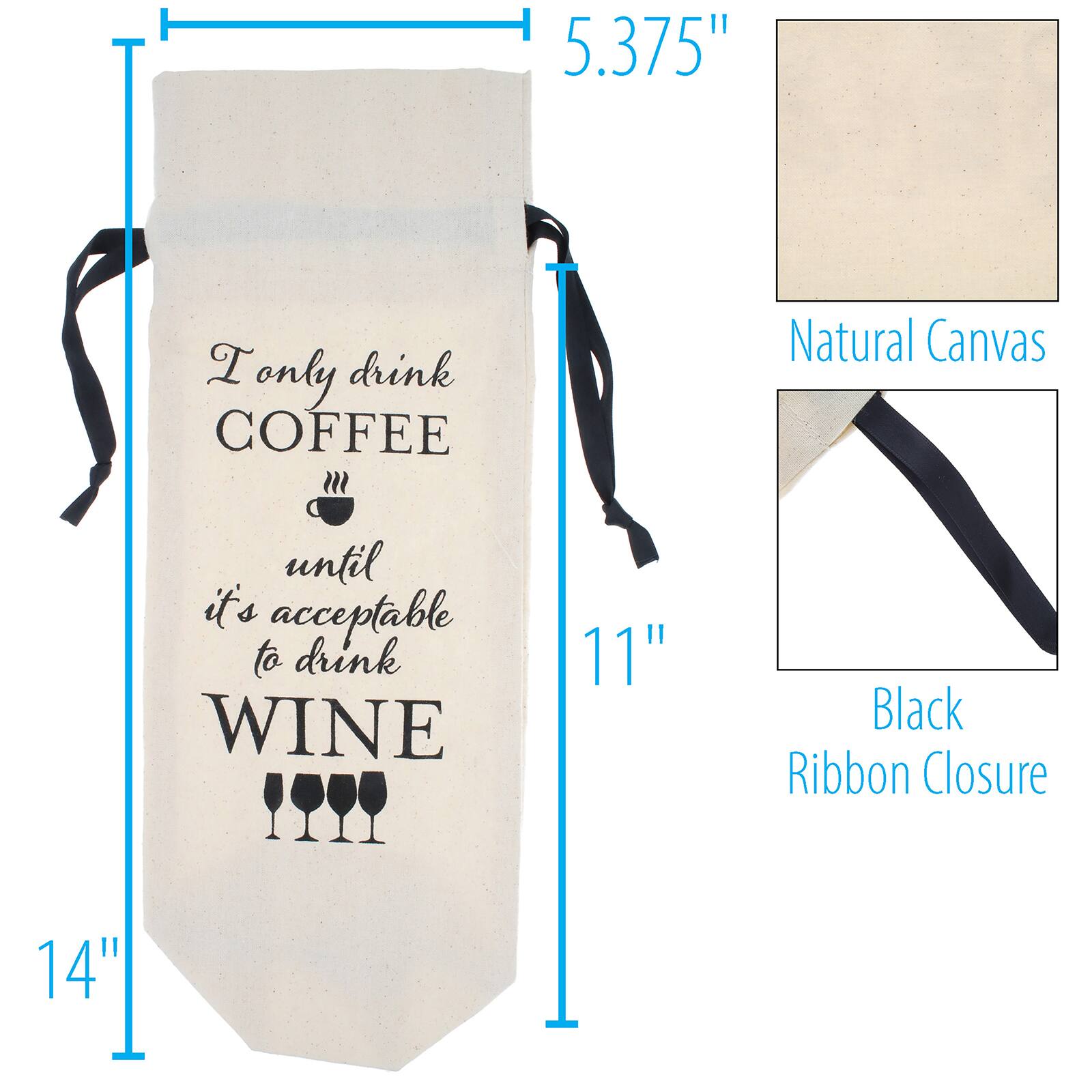 Personality Case™ Coffee Canvas Wine Bag