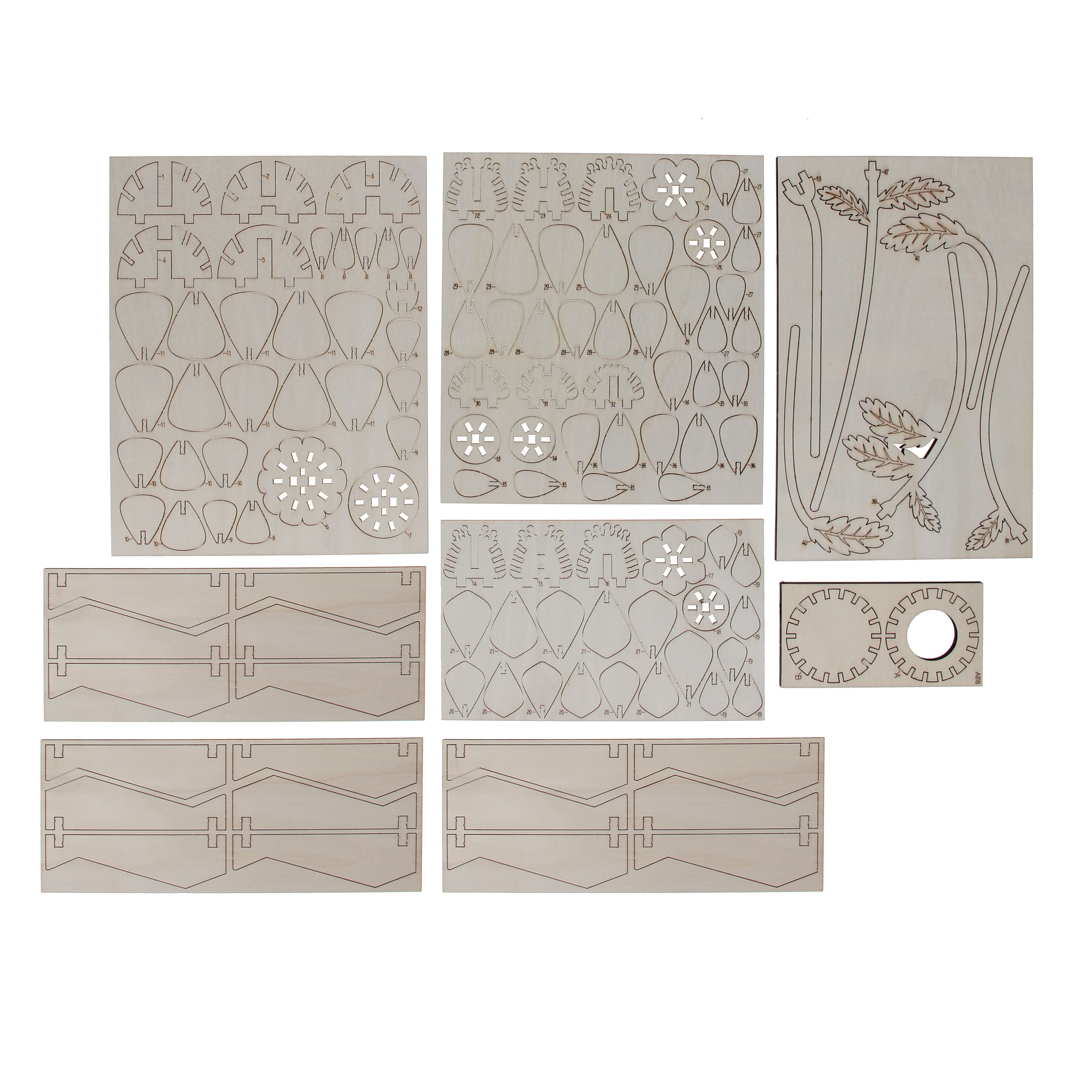 Rose DIY 3D Wooden Flower Puzzle by Make Market®