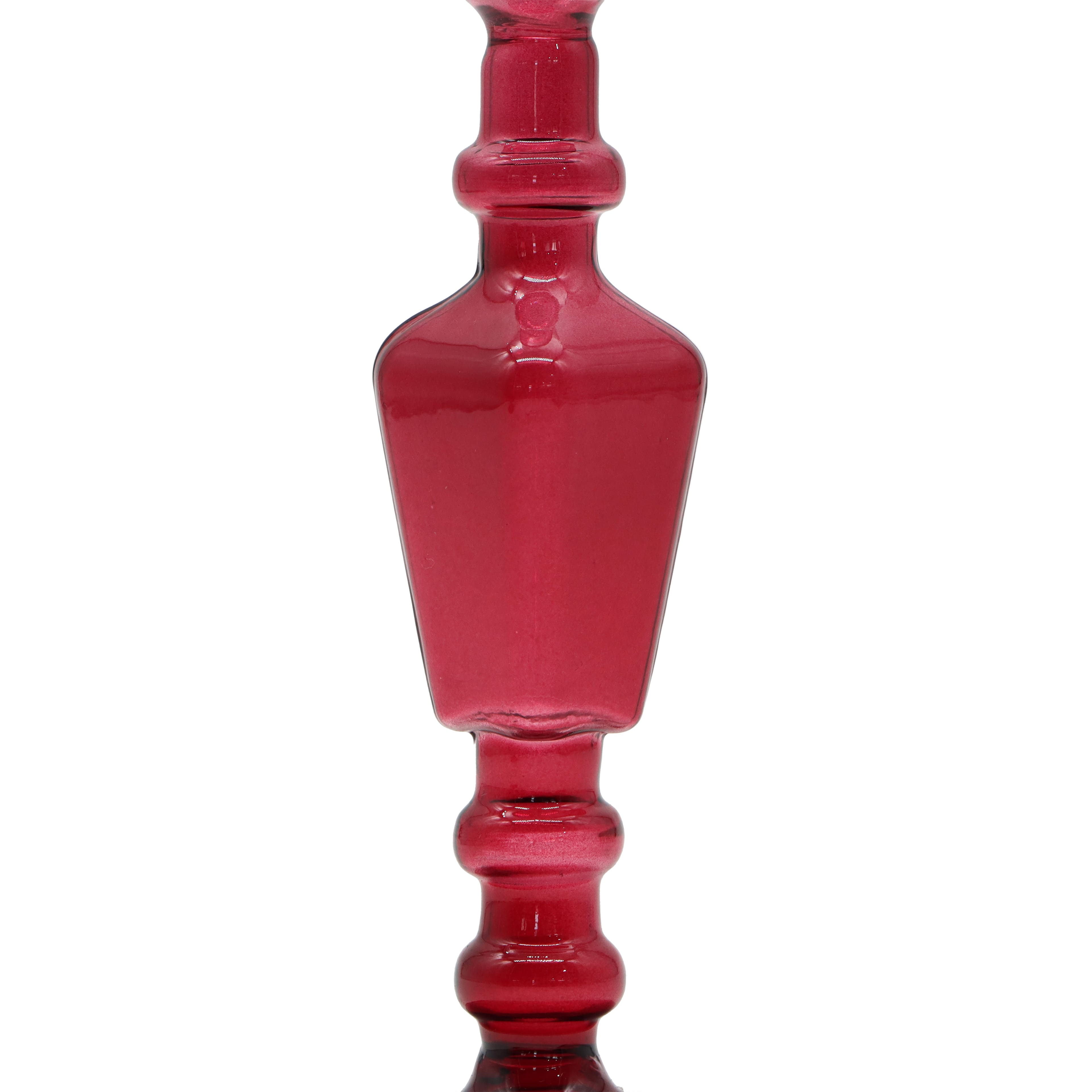 6.5" Burgundy Glass Taper Candle Holder by Ashland®
