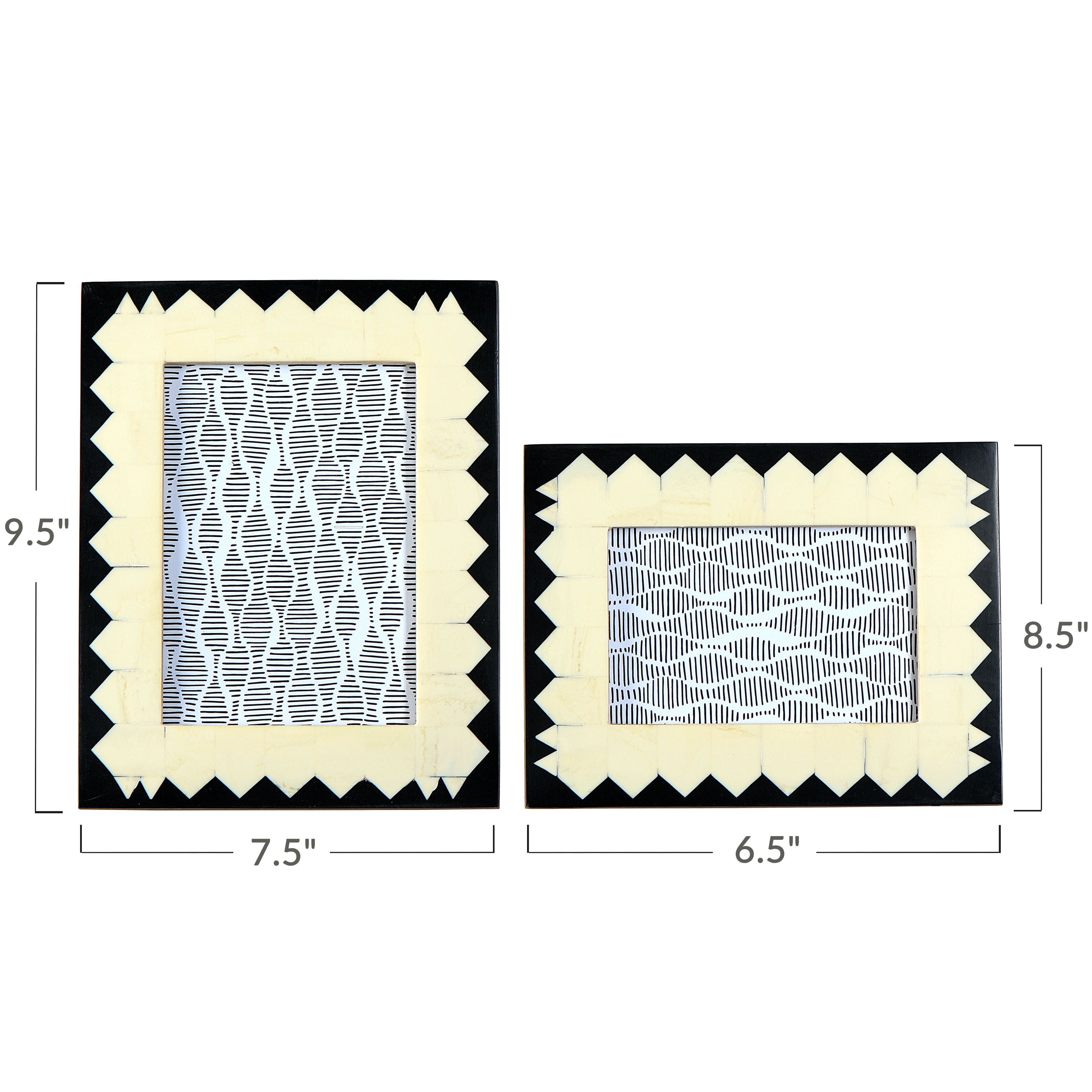 Hello Honey® 2 Pack Black & Cream Photo Frame