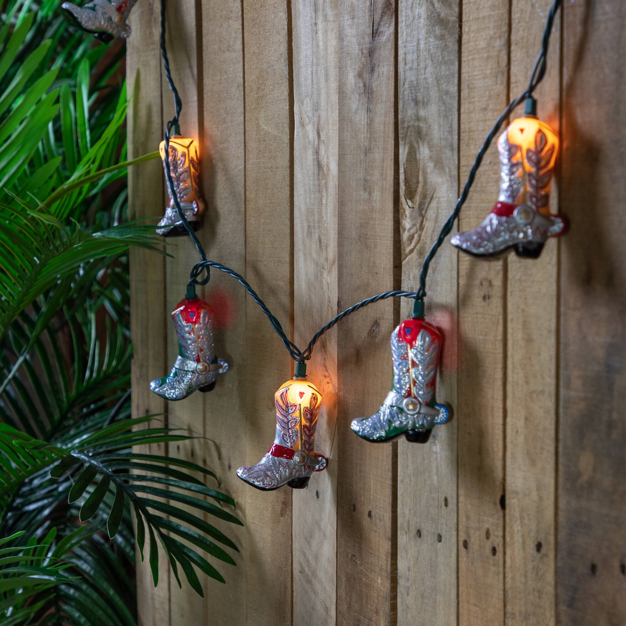 10ct. Cowboy Boots Patio String Lights