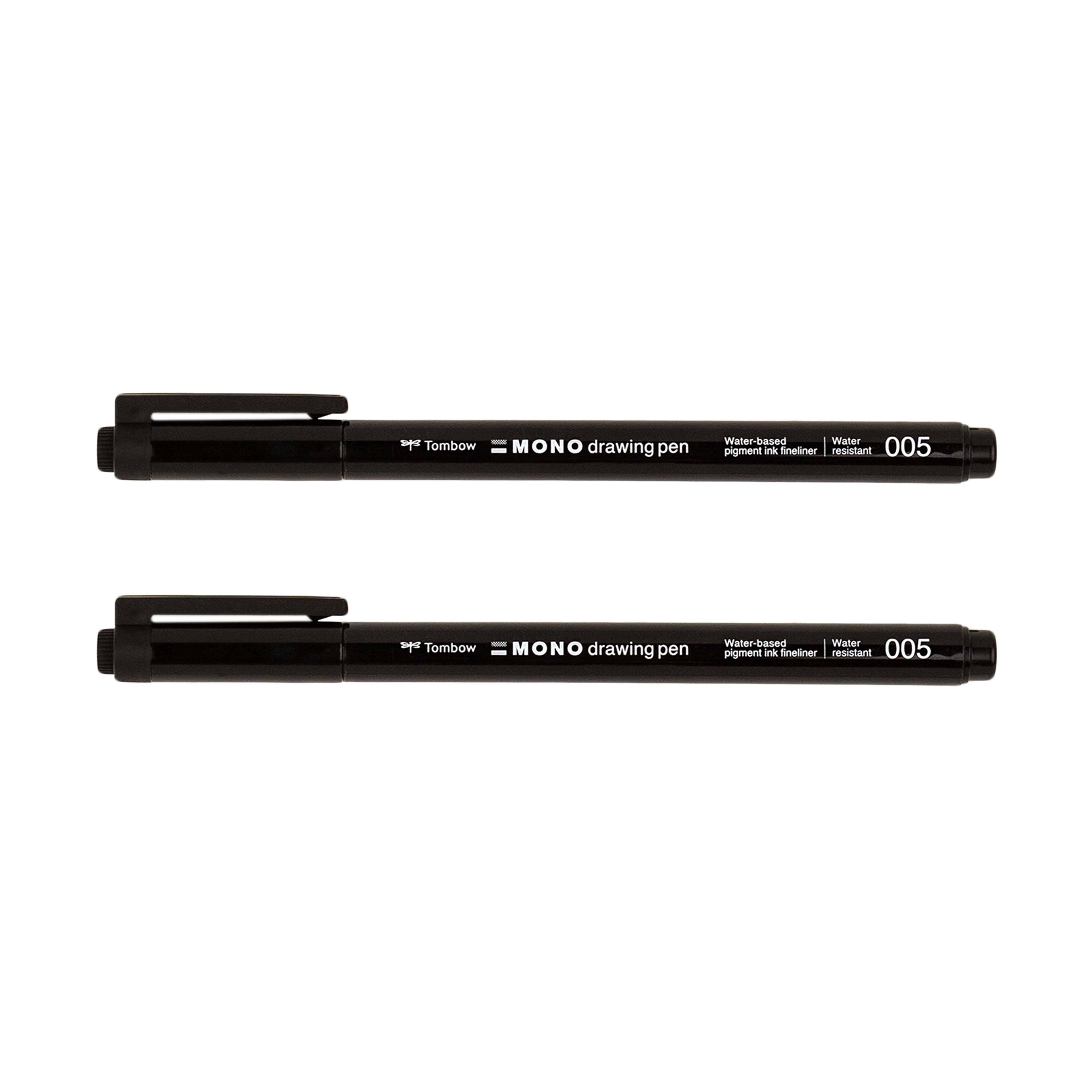 Tombow MONO 005 Black Drawing Pens, 2ct.