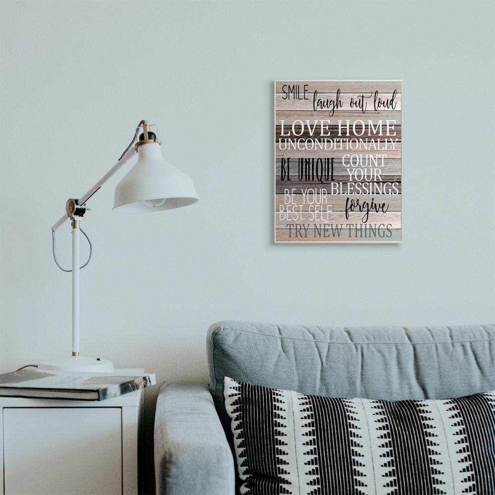 Stupell Industries Inspirational Be You Phrases on Wood Grain Brown Black Text Wall Plaque