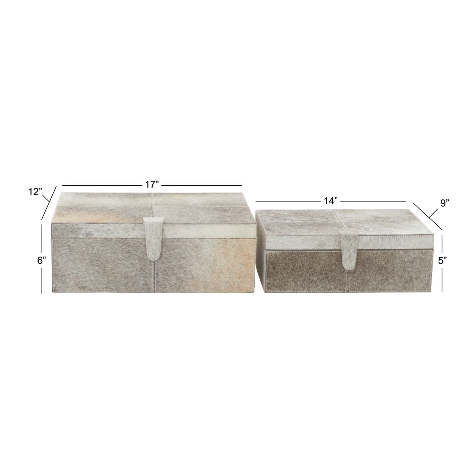 Gray Leather Glam Box Set, 14" & 17"