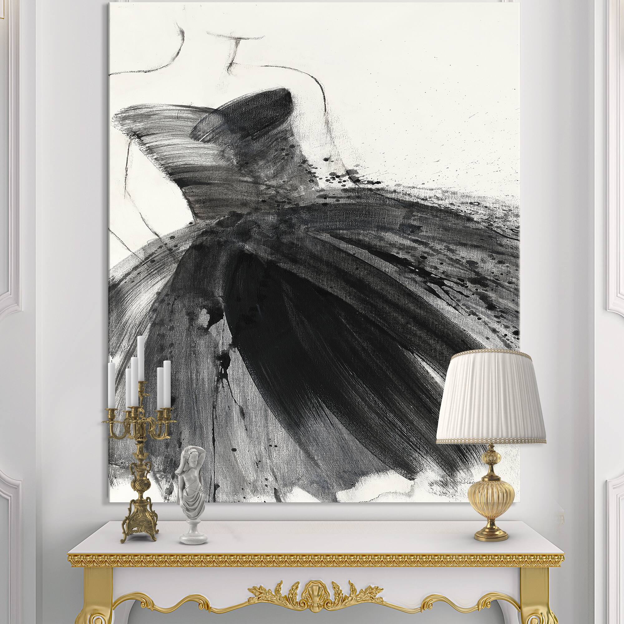 Designart - Glam and Fashion Feminine III - Fashion Figures Gallery-wrapped Canvas