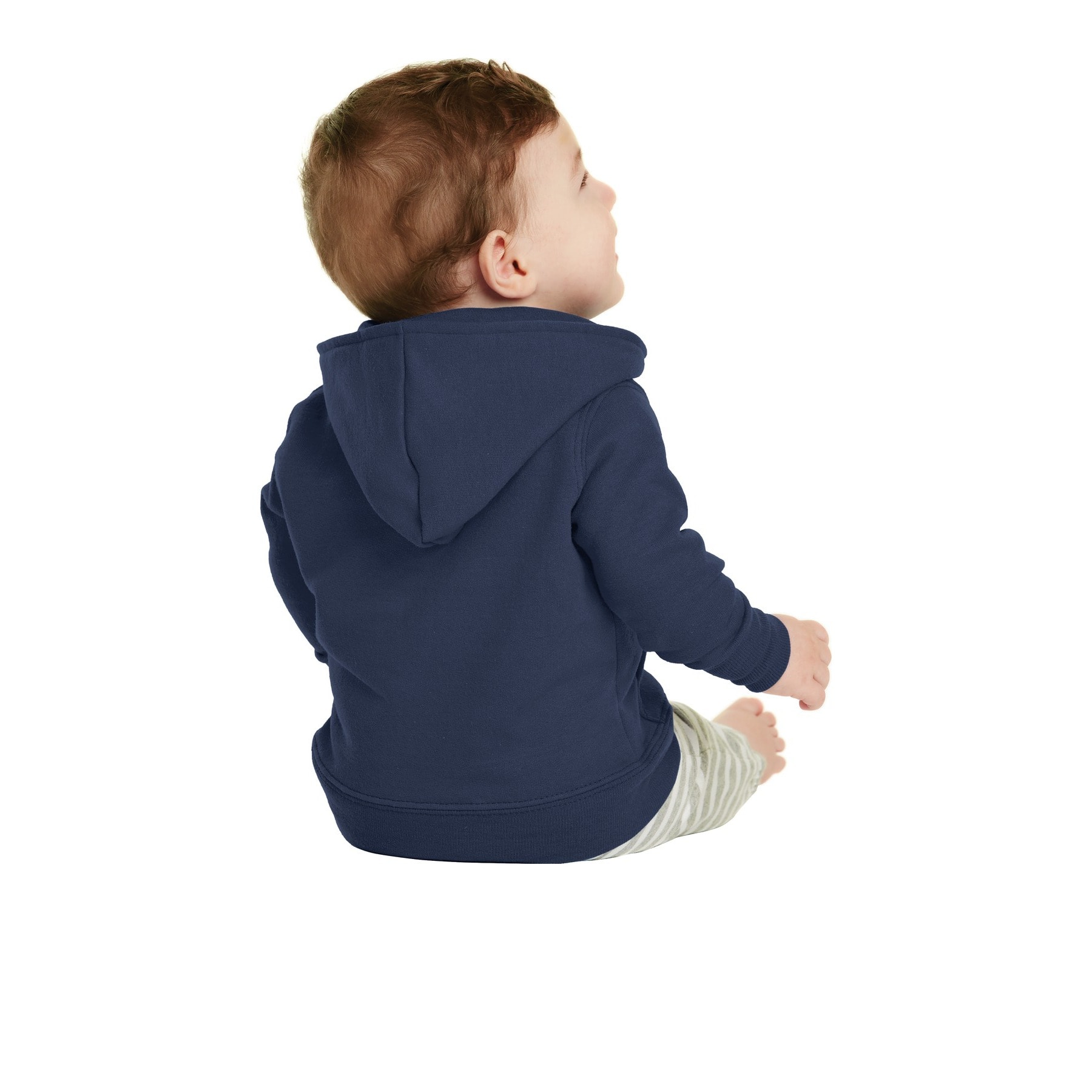 Port & Company® Core Fleece Full-Zip Hooded Infant Sweatshirt