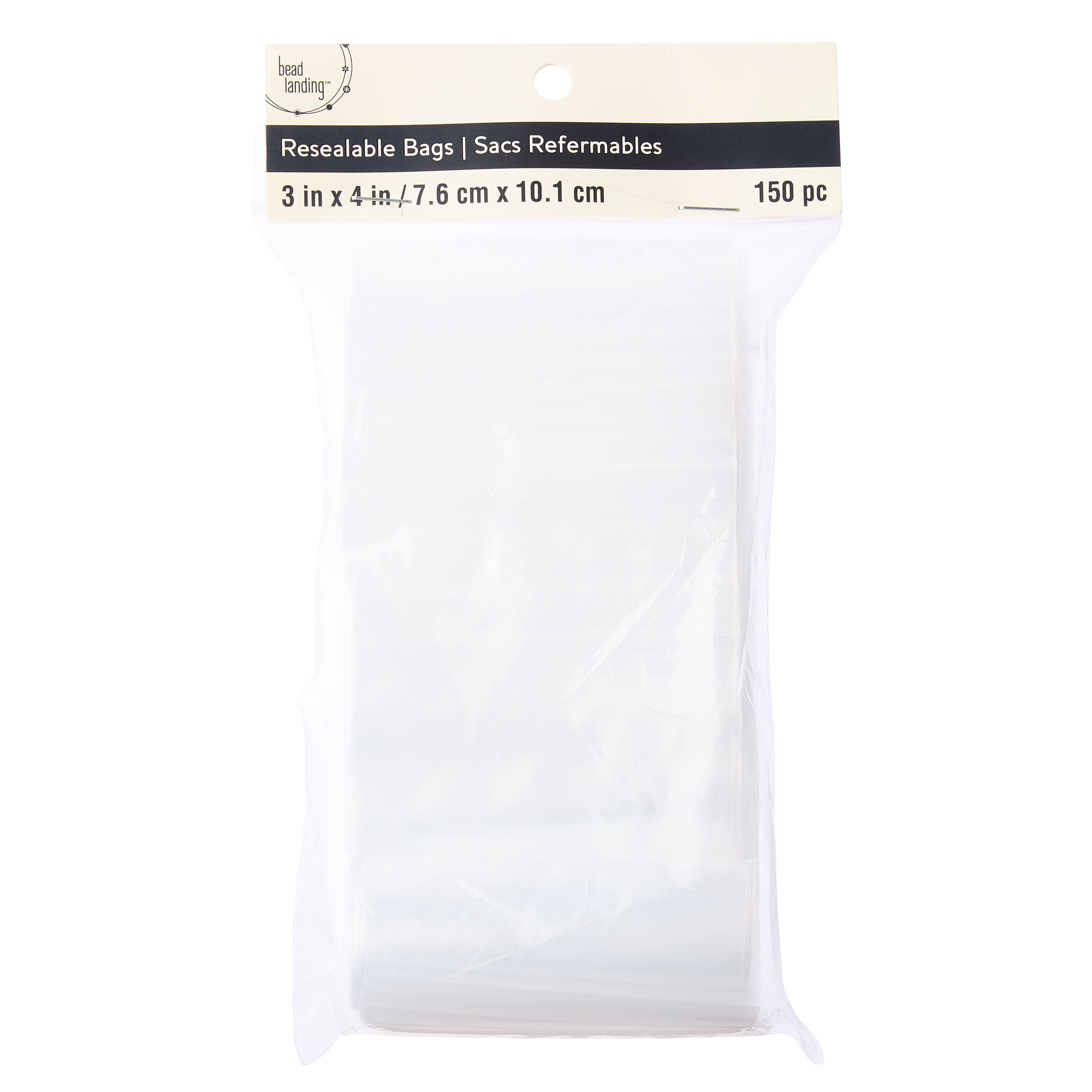12 Packs: 150 ct. (1,800 total) 3" x 4" Resealable Zip Bags by Bead Landing™