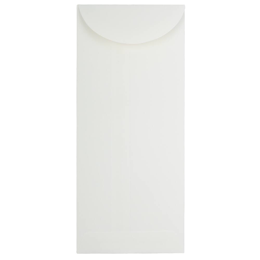 JAM Paper 4.75" x 11" Bright White Wove Strathmore Business Envelopes, 50ct.