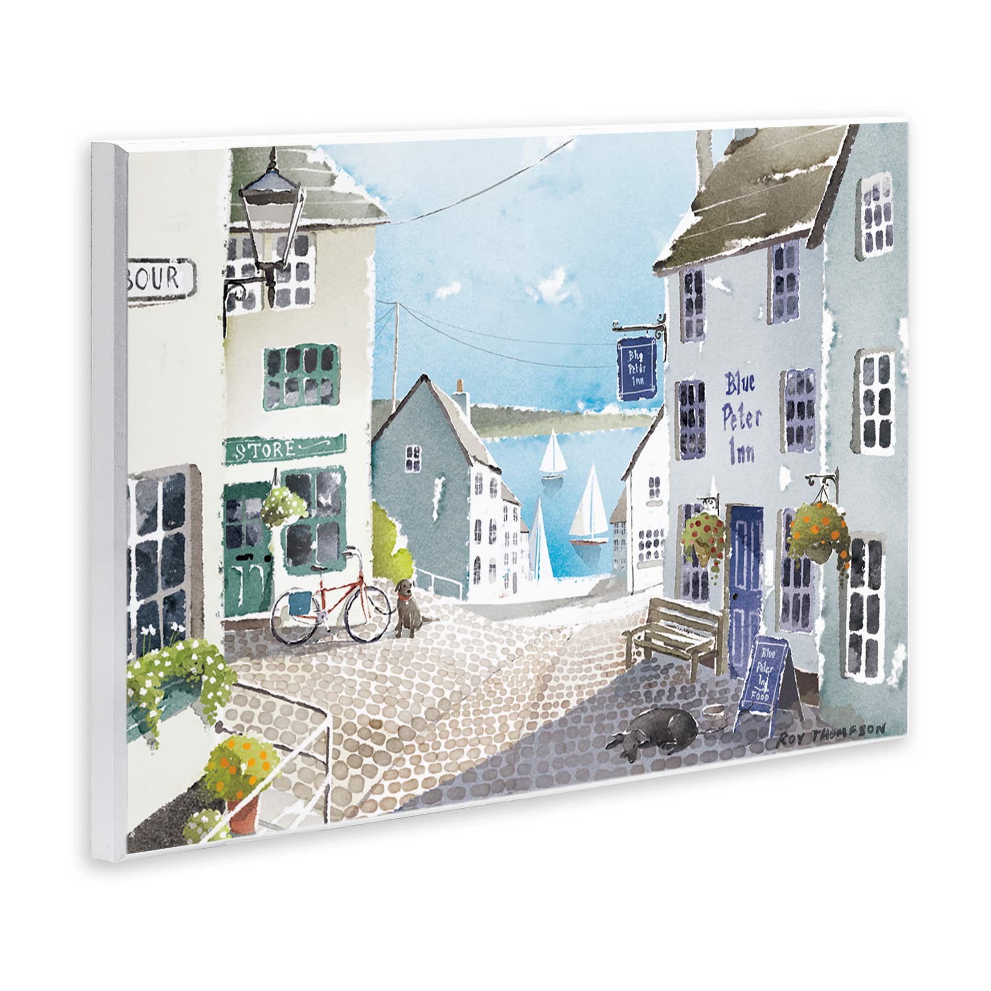 Stupell Industries Coastal Town Seaport Sailboats Wall Plaque Art