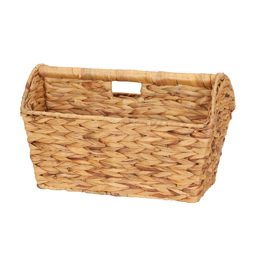 Household Essentials 17.5" Hyacinth Rectangular Woven Magazine Rack