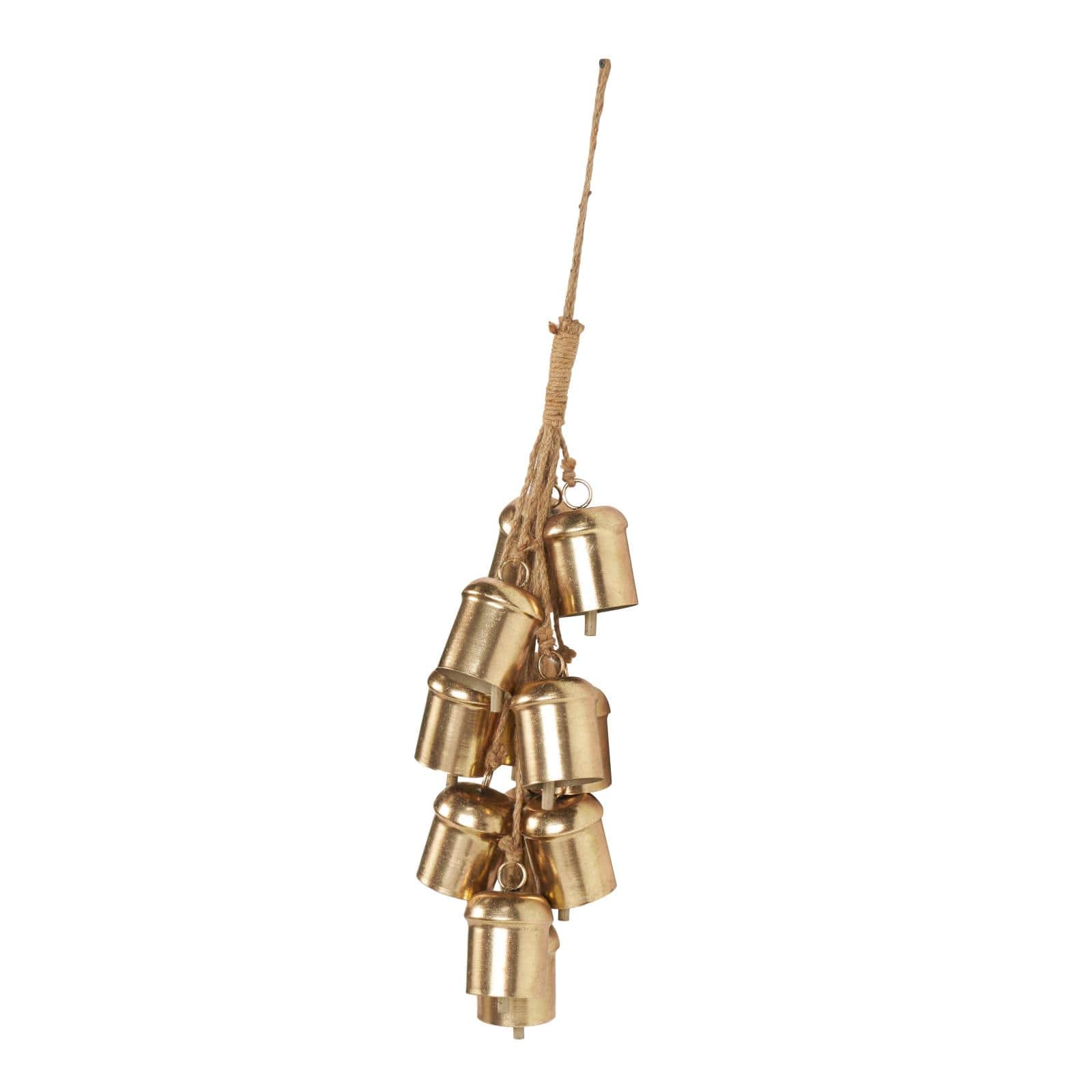 25" Gold Metal Cascading Cluster Decorative Bells