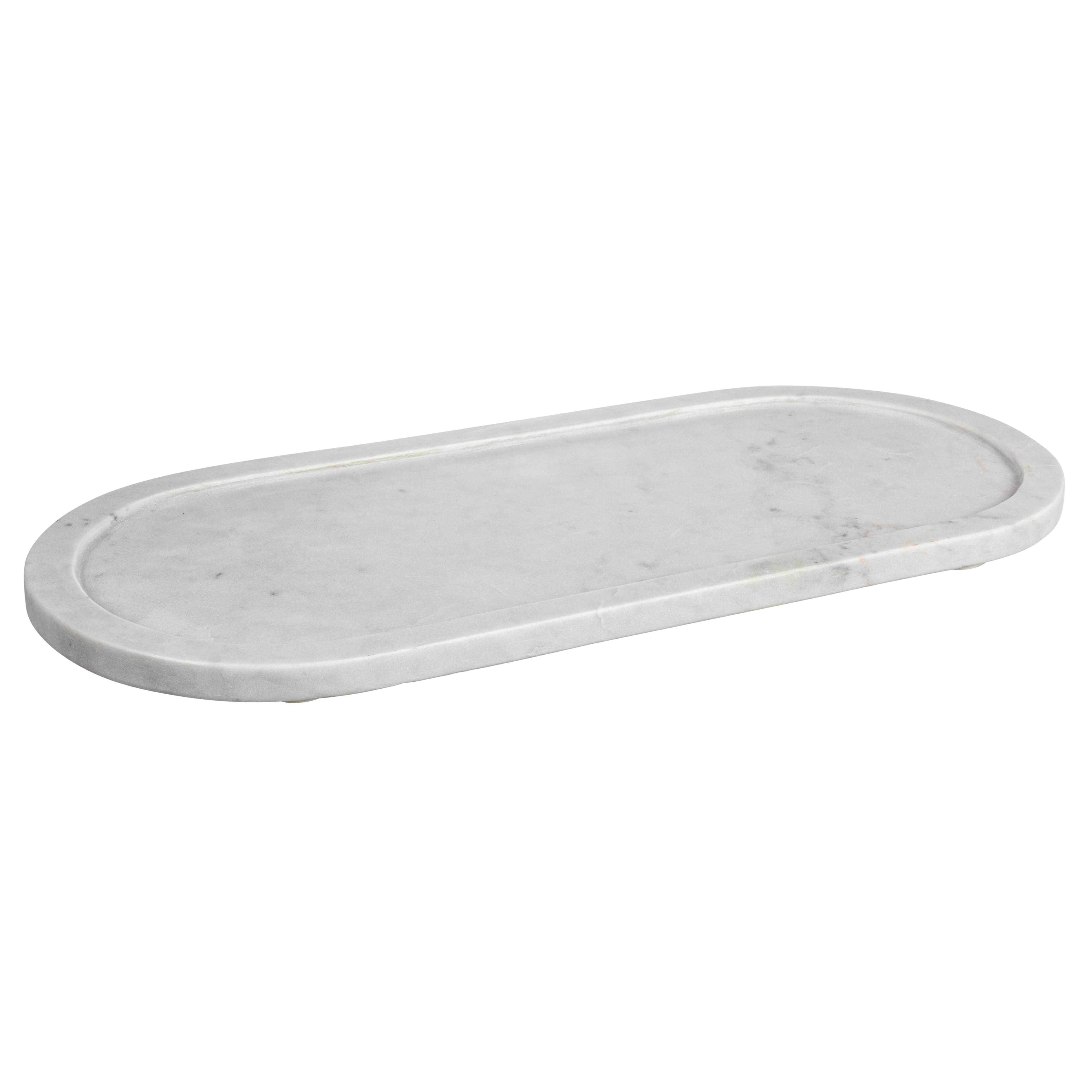 Hello Honey® 18" Modern Oval Marble Serving Tray