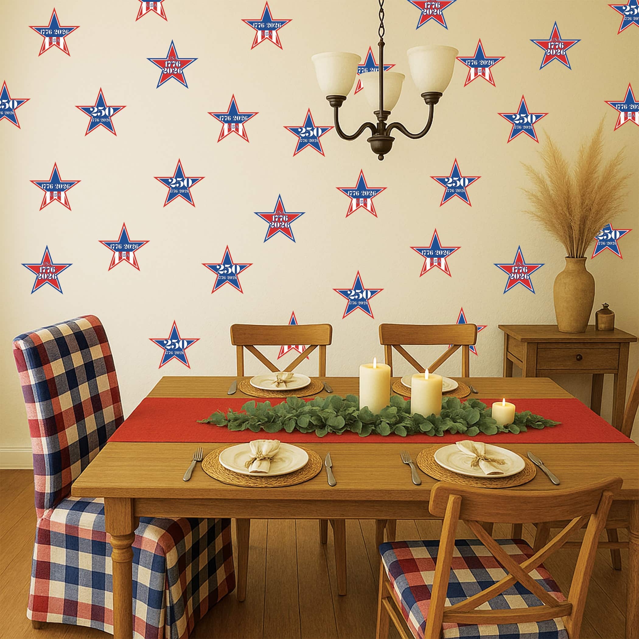 Beistle 5.5" Semiquincentennial Mini Star Cutout Packs, 3ct.