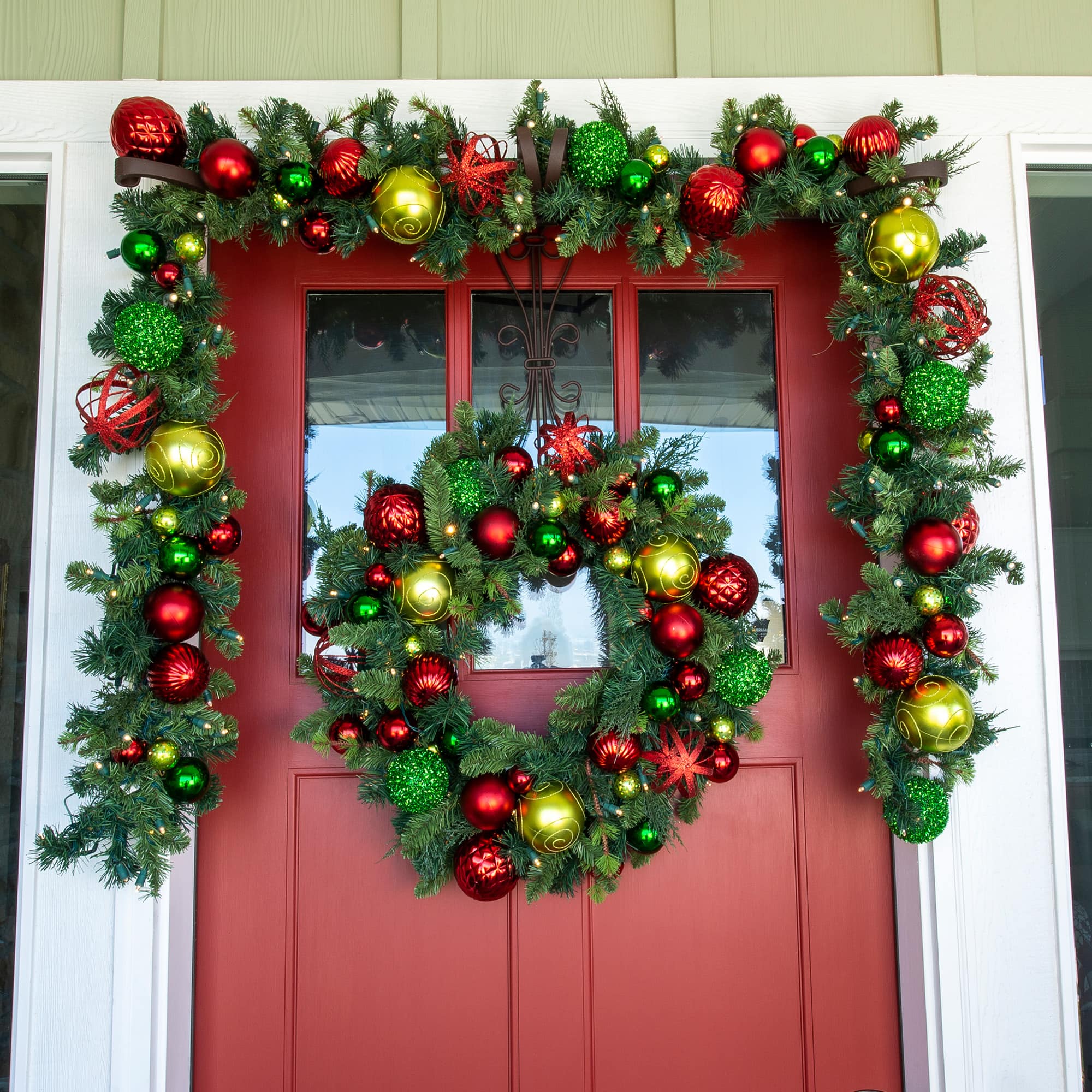 Village Lighting 9ft. Pre-Lit LED Festive Holiday Christmas Garland