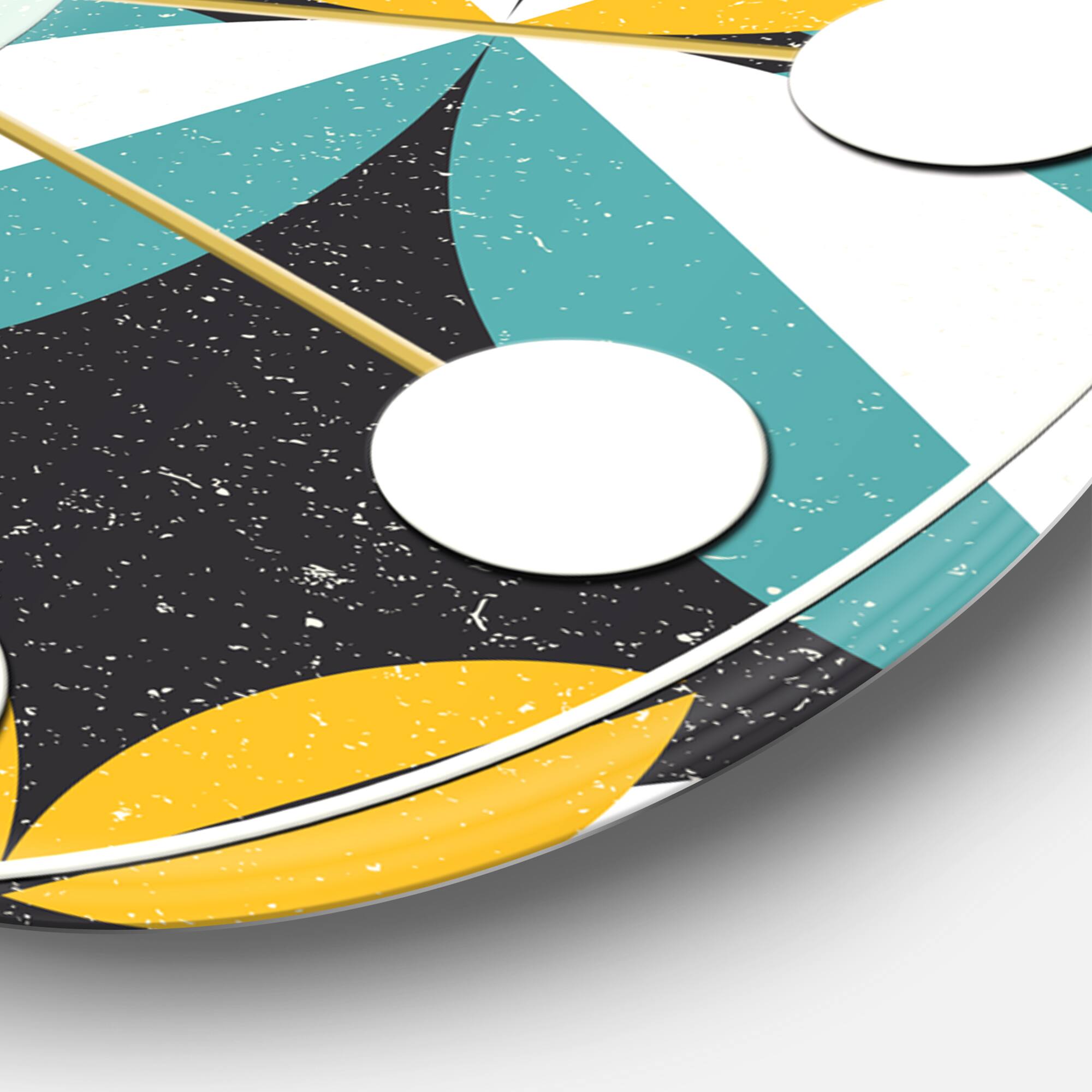 Designart 'Retro Abstract Design Vii Mid-Century Modern Wall Clock