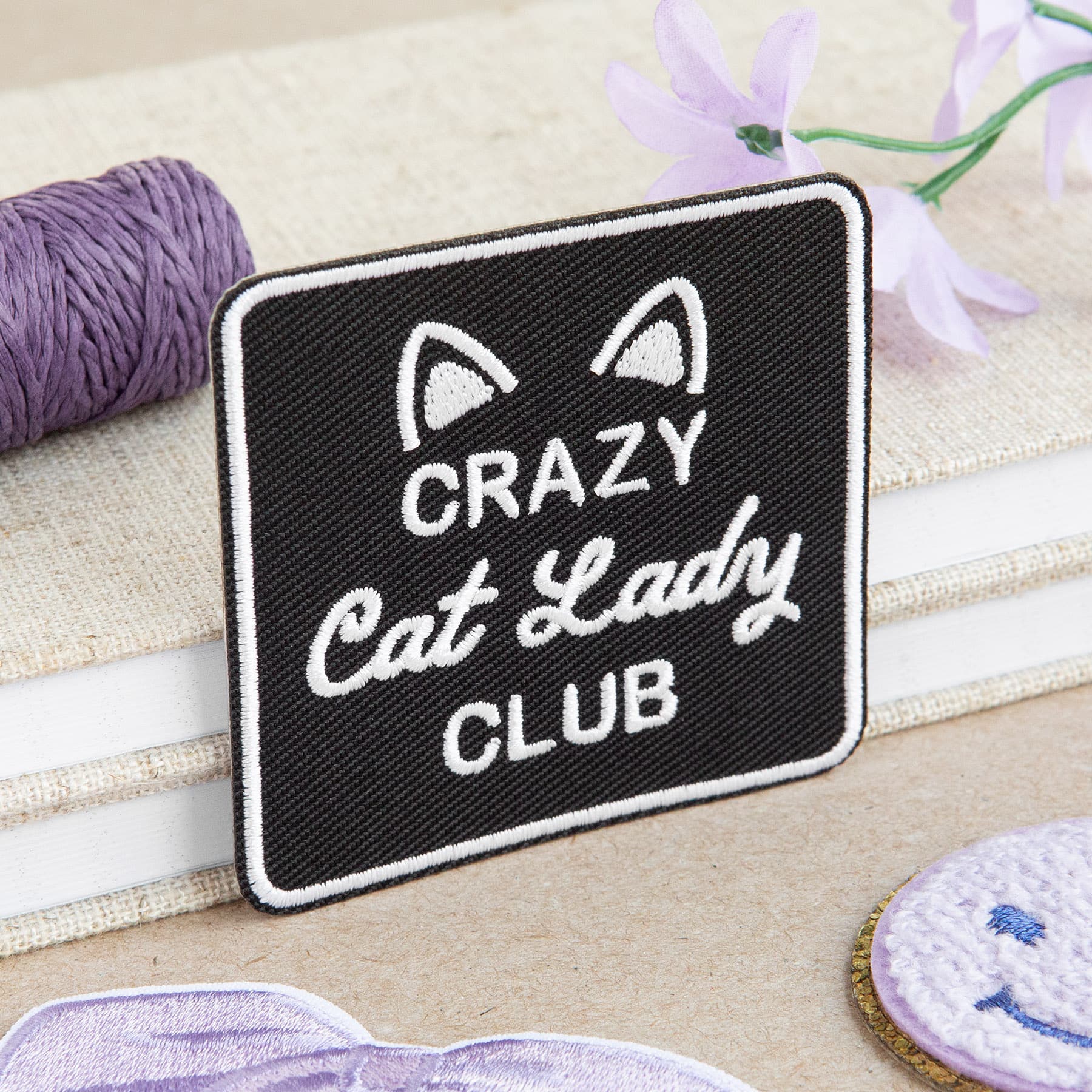 Crazy Cat Lady Club Embroidered Iron-On & Adhesive Patch by Make Market®