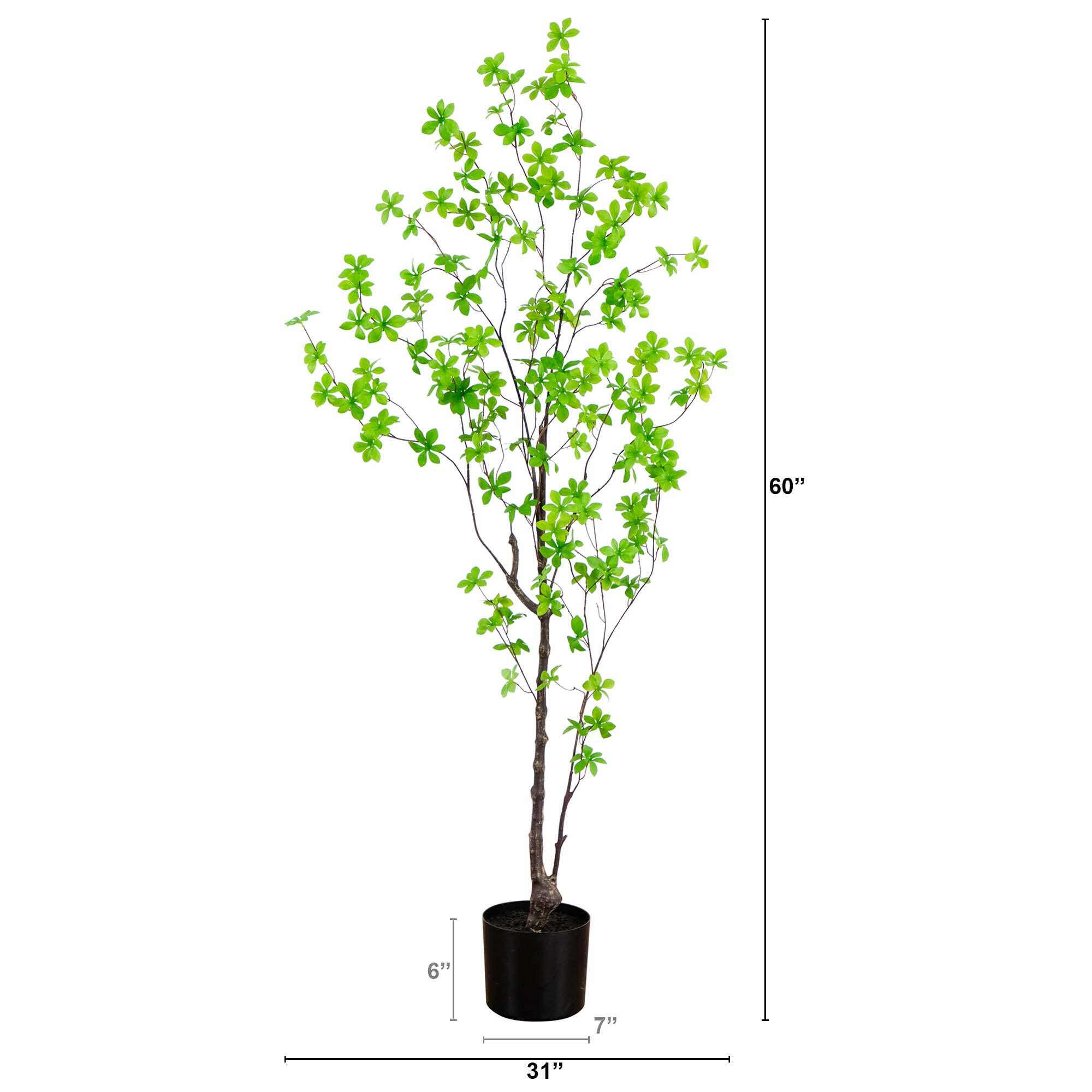 5ft. Potted Artificial Minimalist Enkianthus Tree