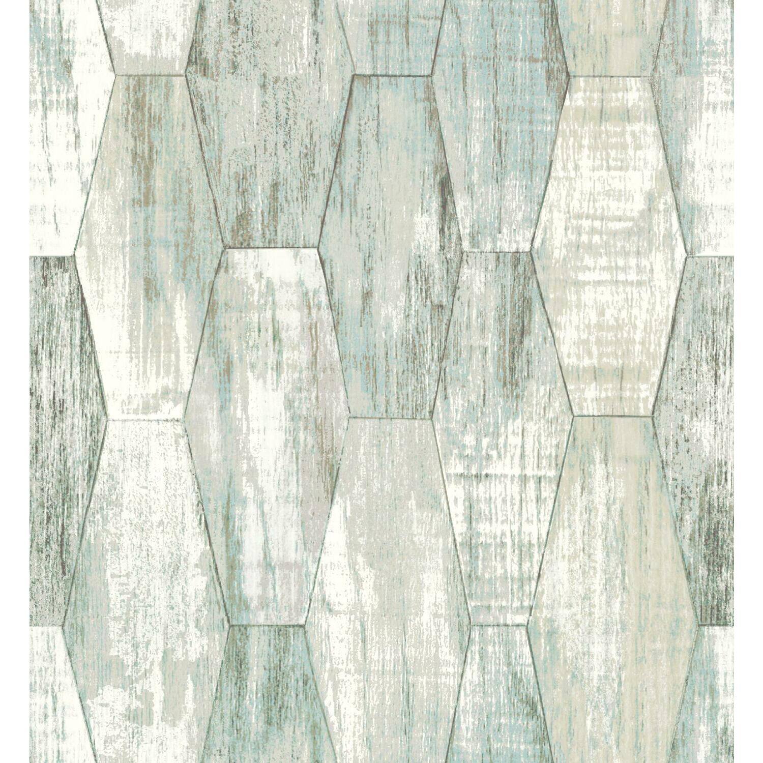 RoomMates Wood Hexagon Tile Peel & Stick Wallpaper