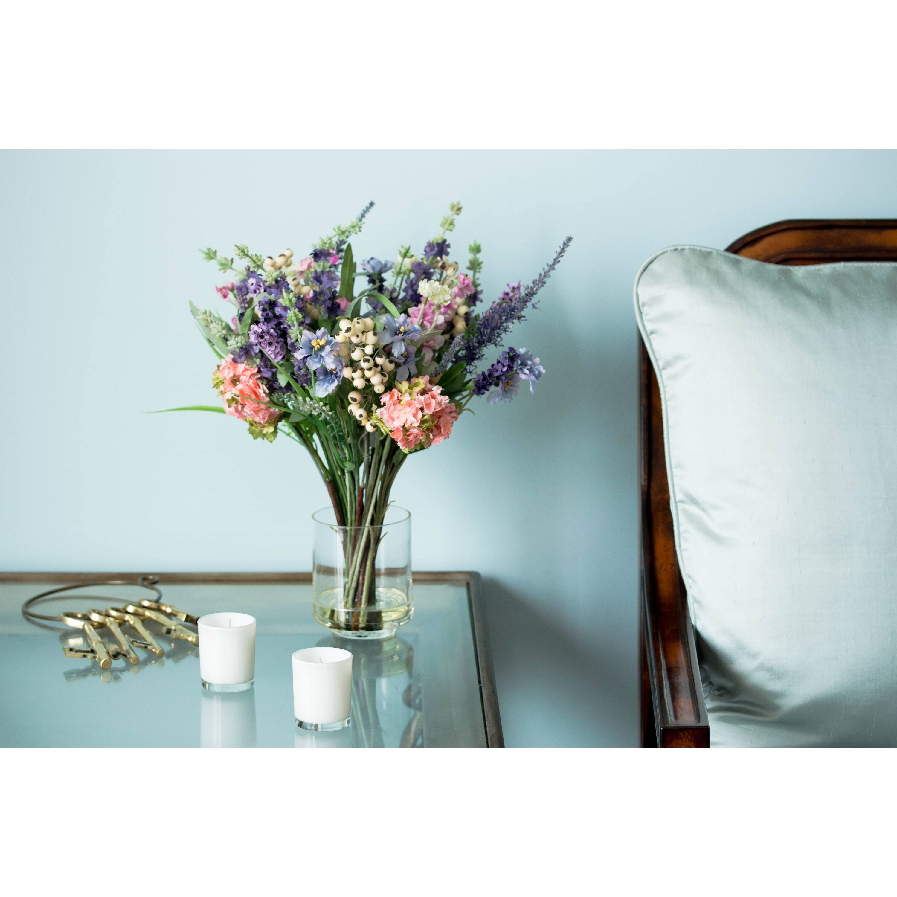 16" Lavender & Hydrangea Arrangement in Vase