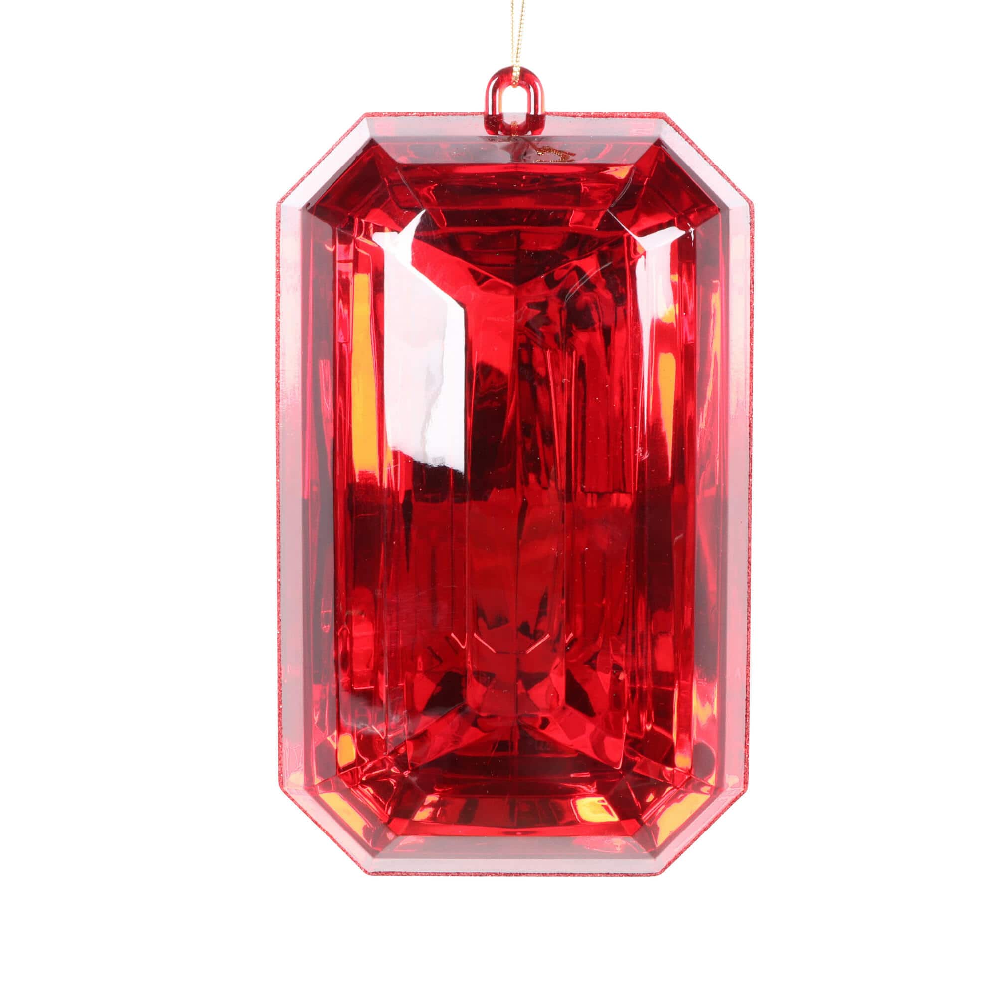 Vickerman 8" Rectangle Jewel Glitter Ornaments, 2ct.