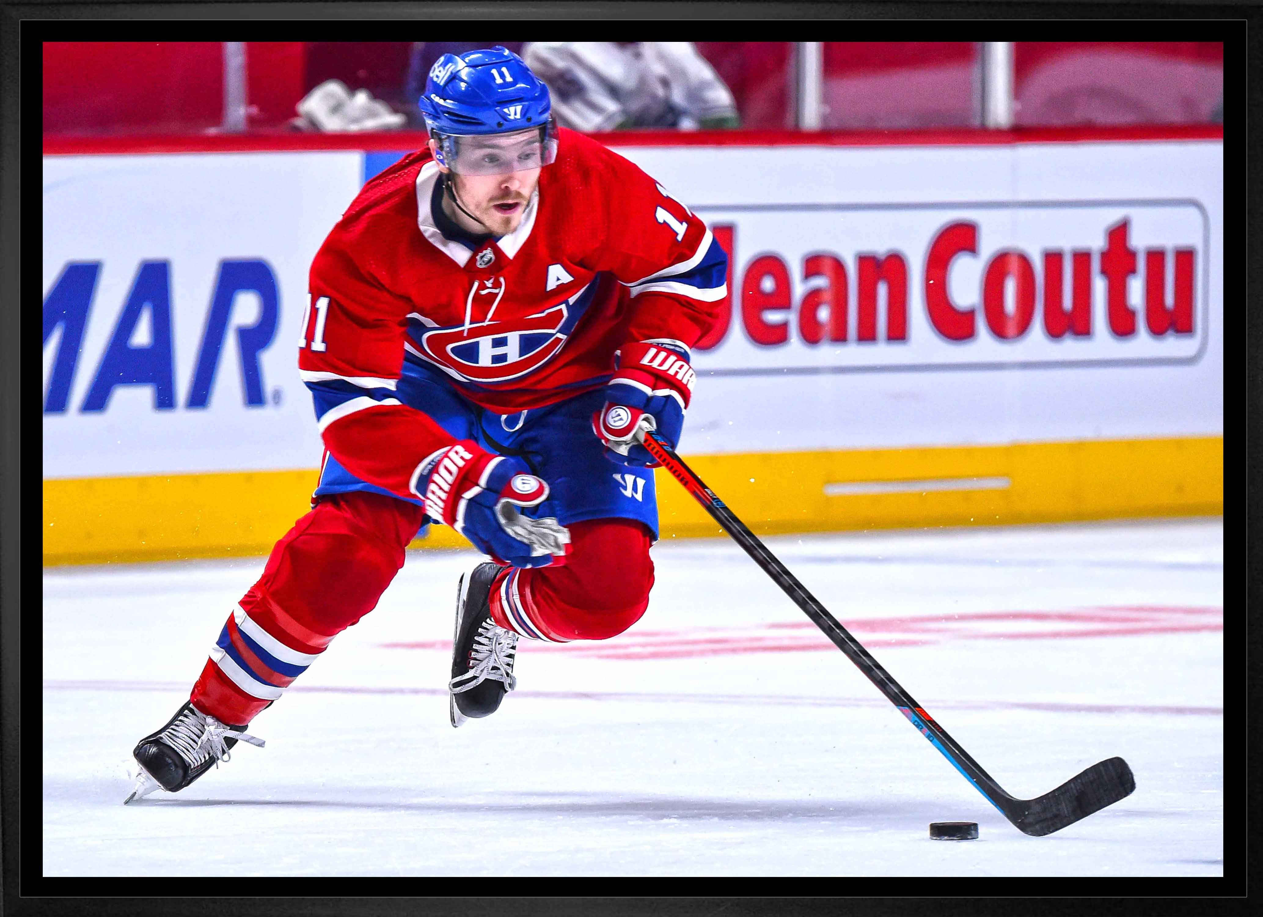 Brendan Gallagher Montreal Canadiens Framed 20" x 29" Skating Canvas 31.5" x 22.5"
