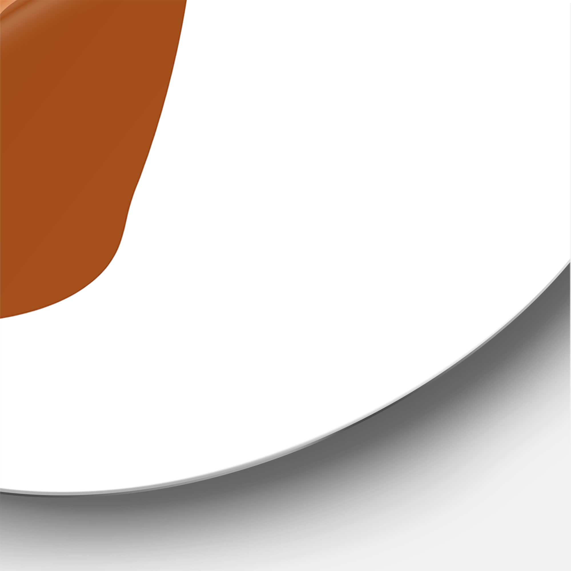 Designart - Elementary Shapes With Abstract Flowers Plants VI - Modern Metal Circle Wall Art