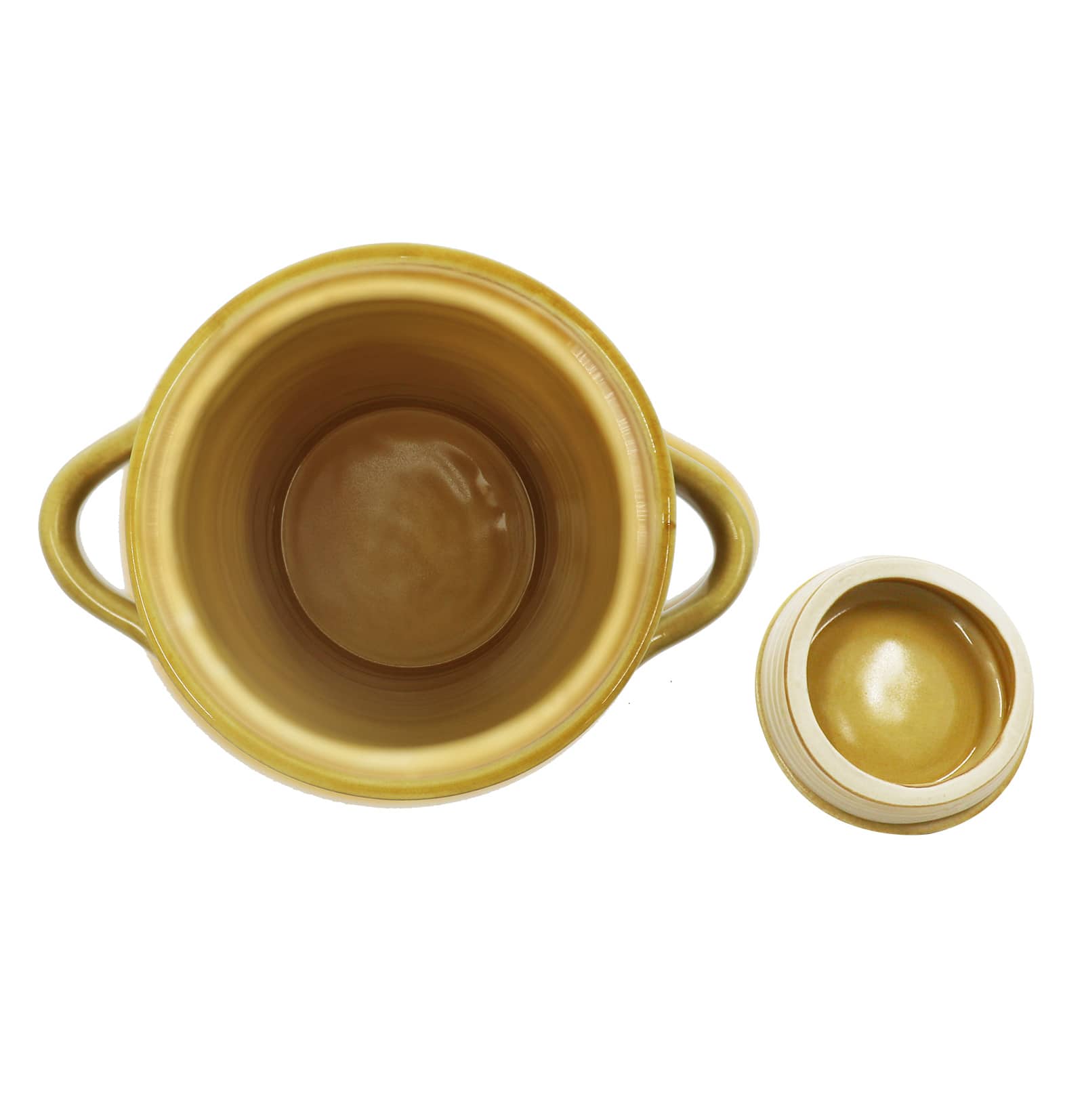12" Yellow Ceramic Container by Ashland®