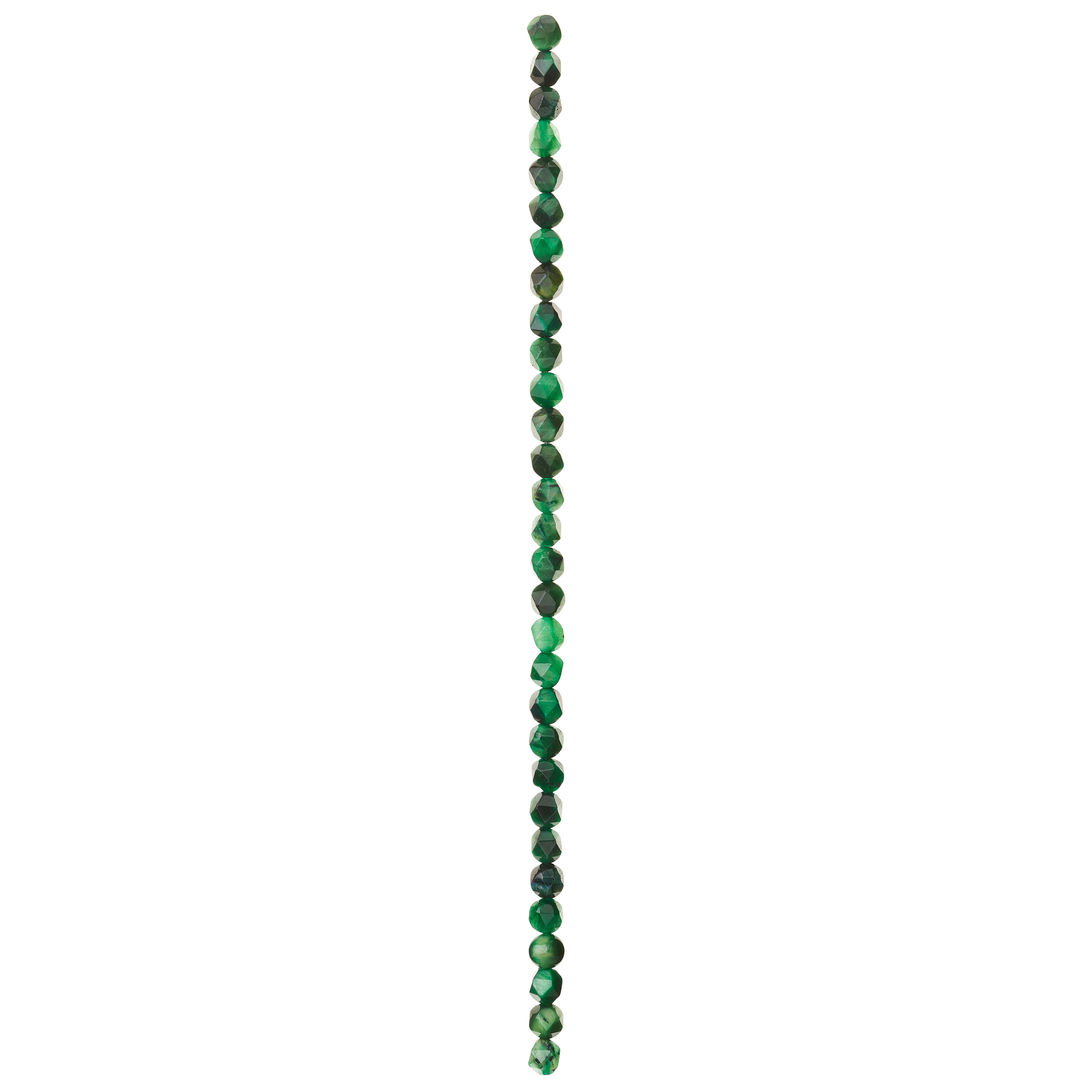 12 Pack: Green Dyed Faceted Tiger's Eye Beads, 6mm by Bead Landing™