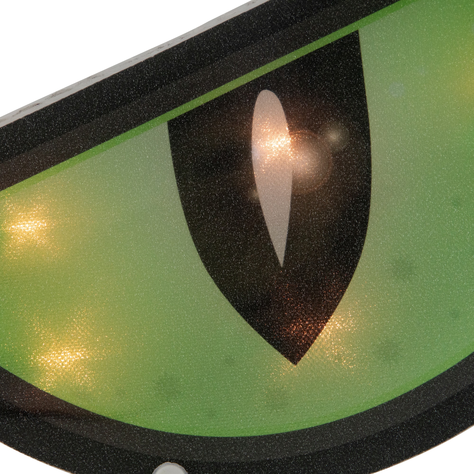 20" Lighted Green Eyes Halloween Window Silhouette Decoration