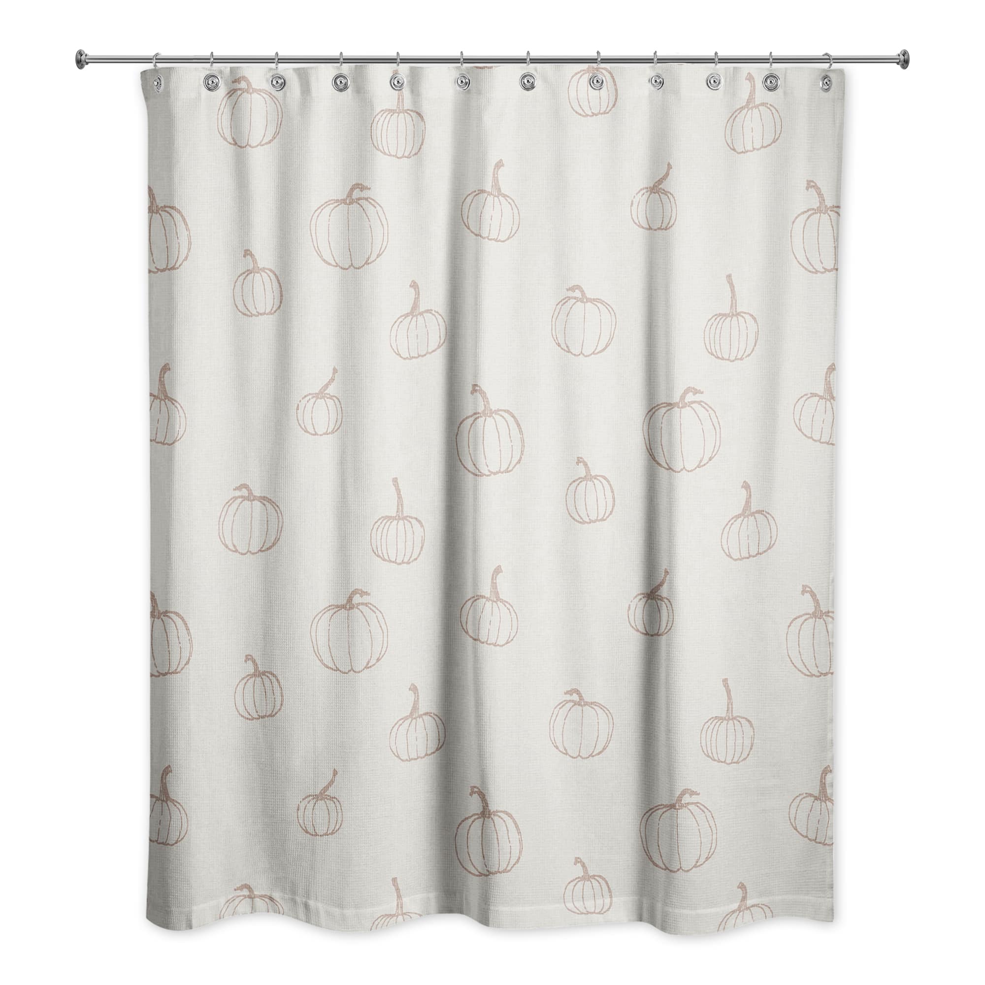 Dusty Rose Mini Pumpkin Shower Curtain