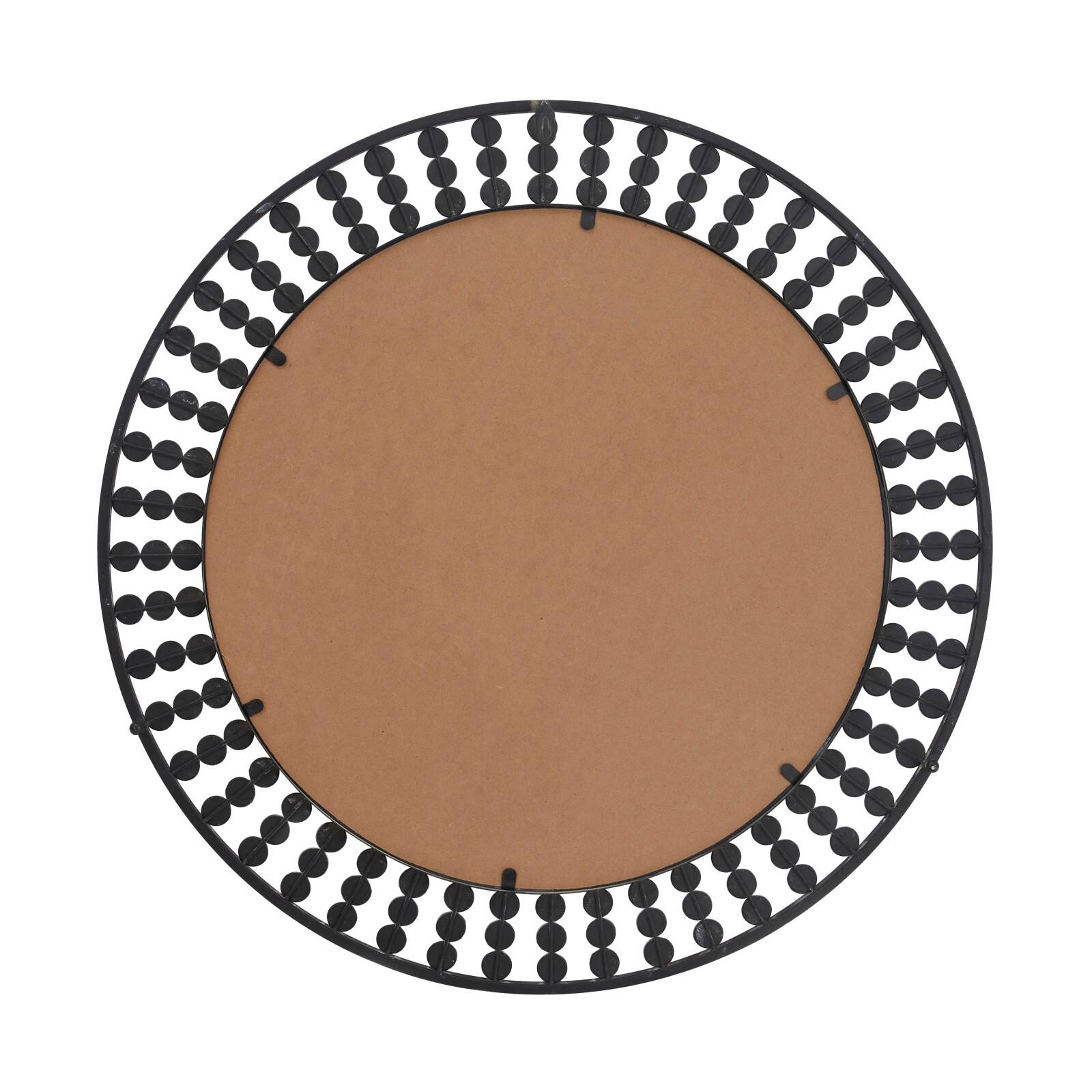 Black Metal Bohemian Wall Mirror, 31" x 2" x 31"