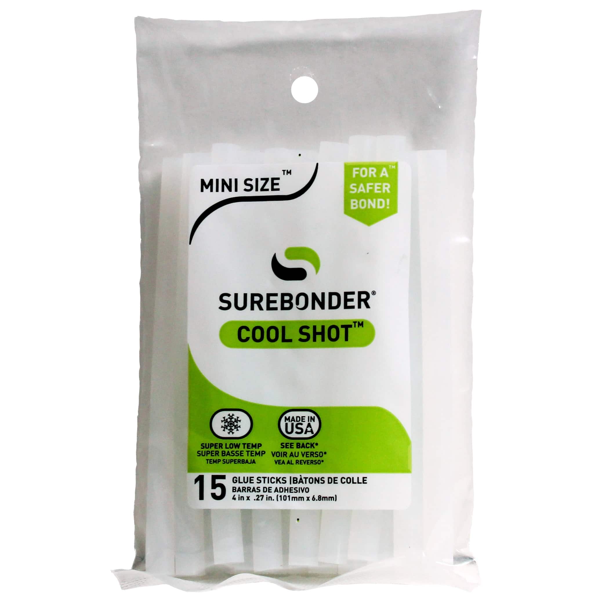 Surebonder® Cool Shot™ 4" Super Low Temp Mini Glue Sticks, 15ct.