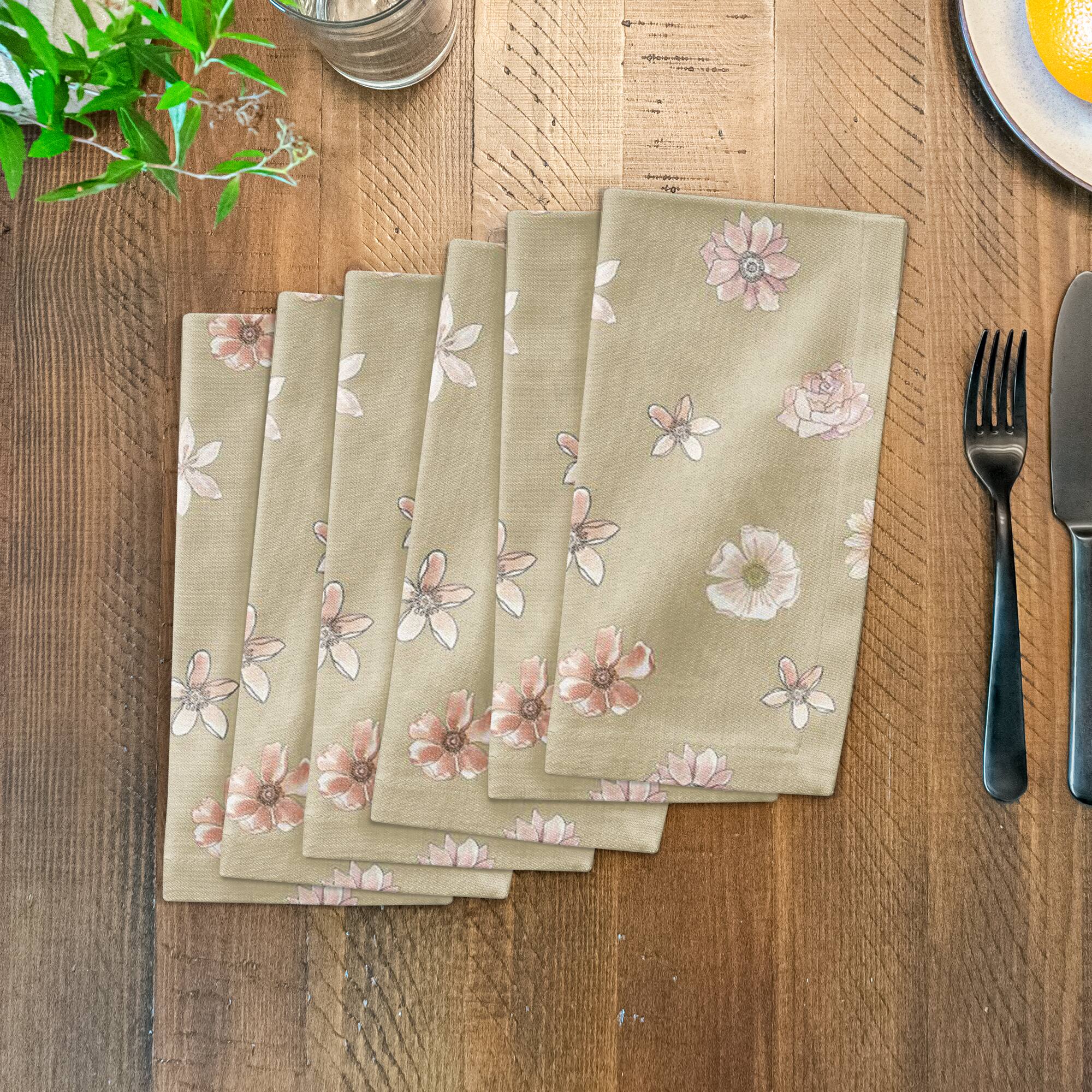 Florals Cotton Twill Napkin