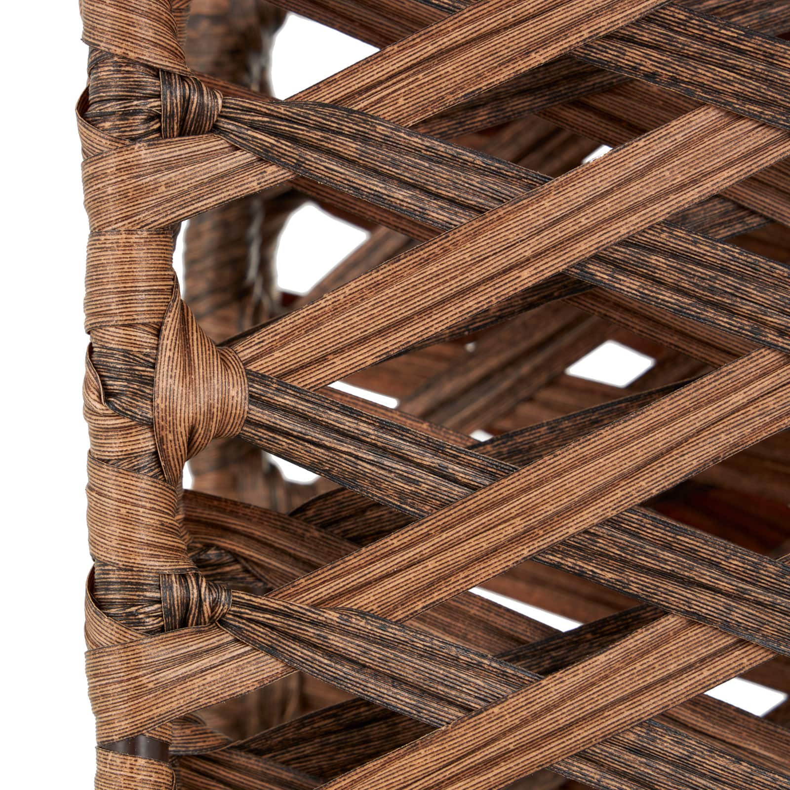 6ft. Copper Metal Geometric Handmade Foldable Freestanding Woven Room Divider Screen