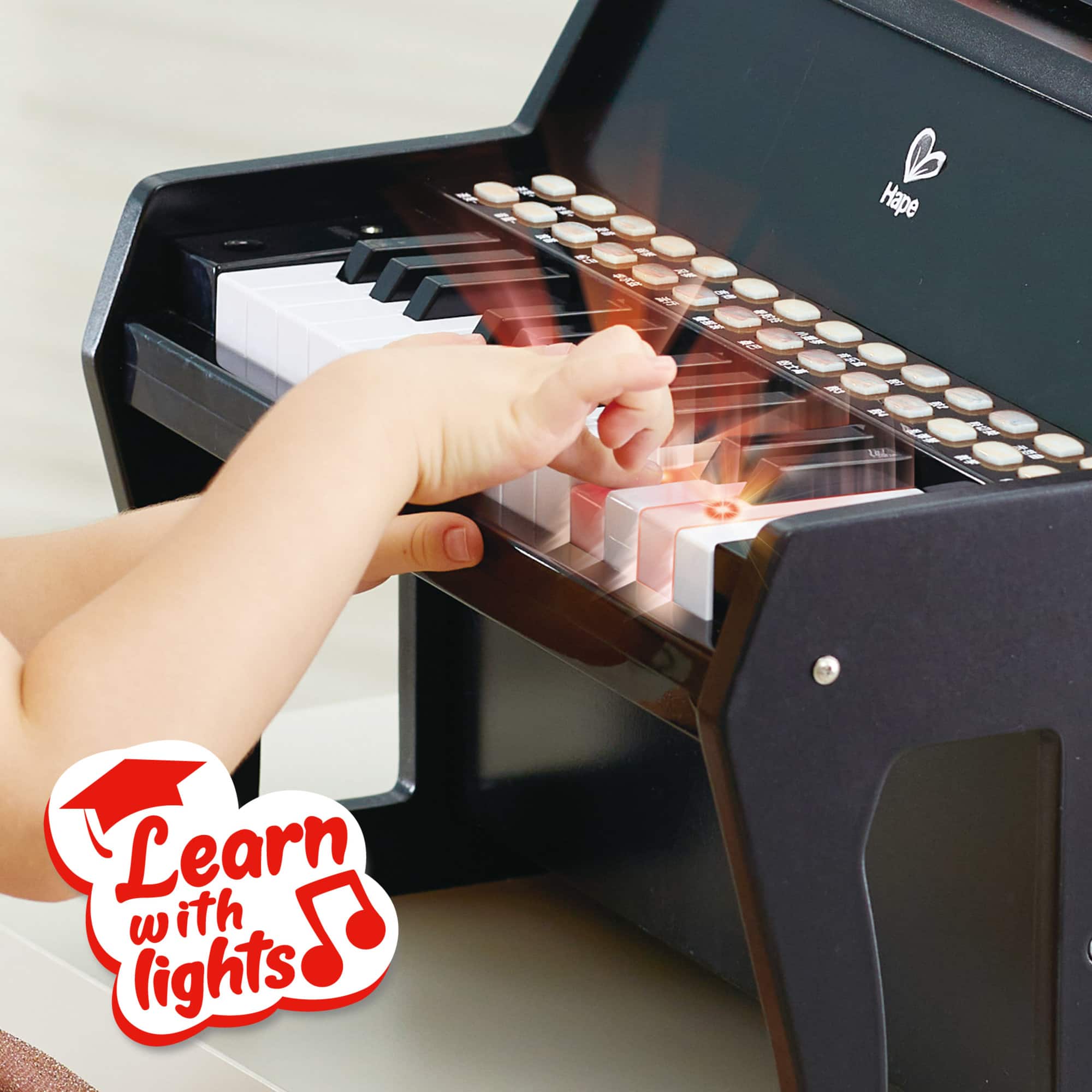 Hape Learn With Lights Black Electronic Piano