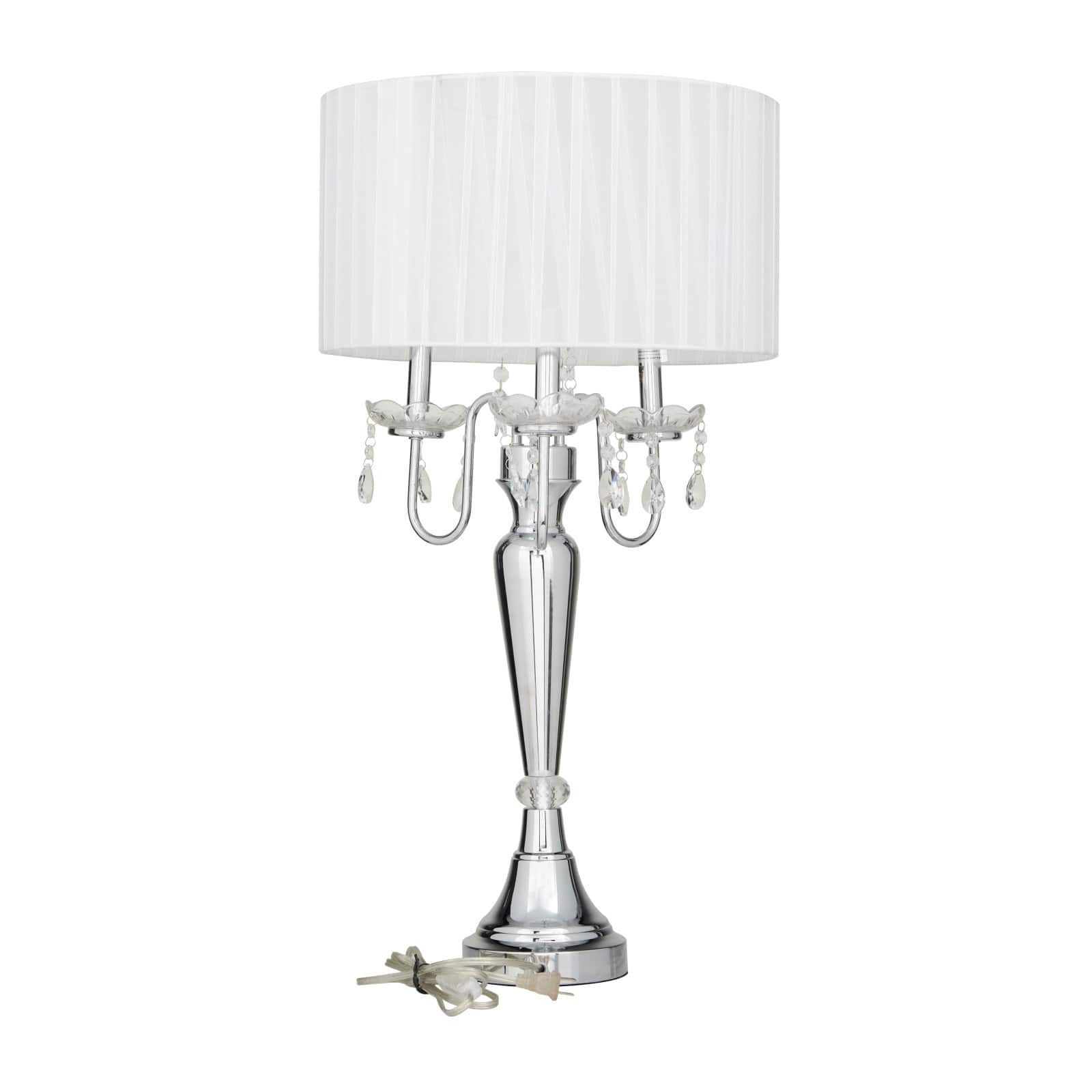 Silver Metal Table Lamp 16" x 16" x 31