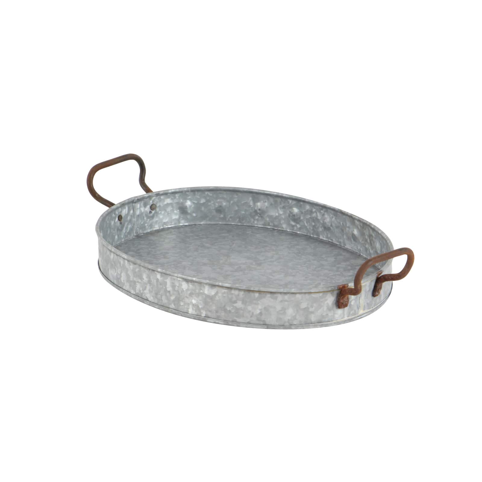 Grey Metal Farmhouse Tray Set