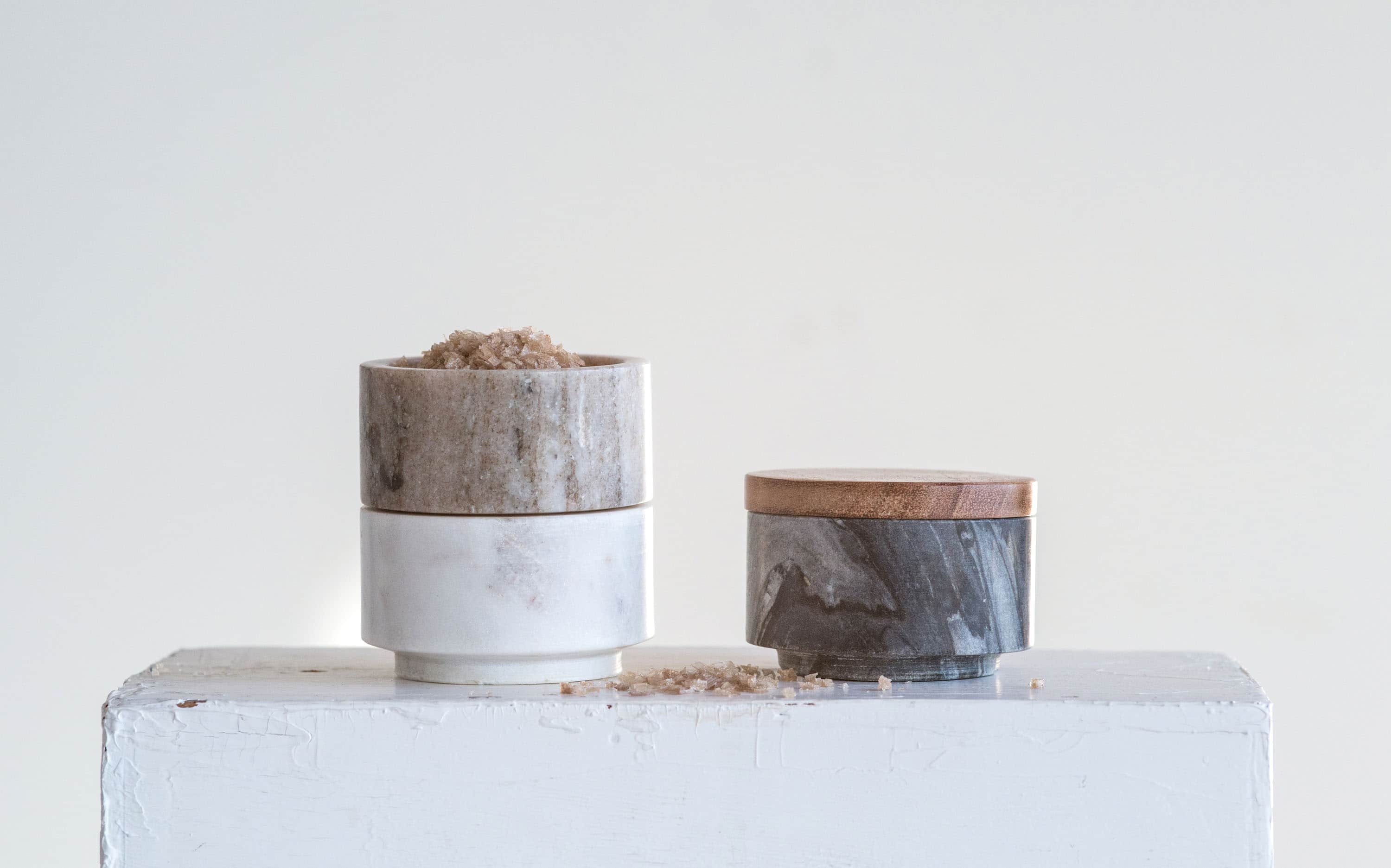 Hello Honey® Marble Stacking Pinch Pots with Wooden Lid