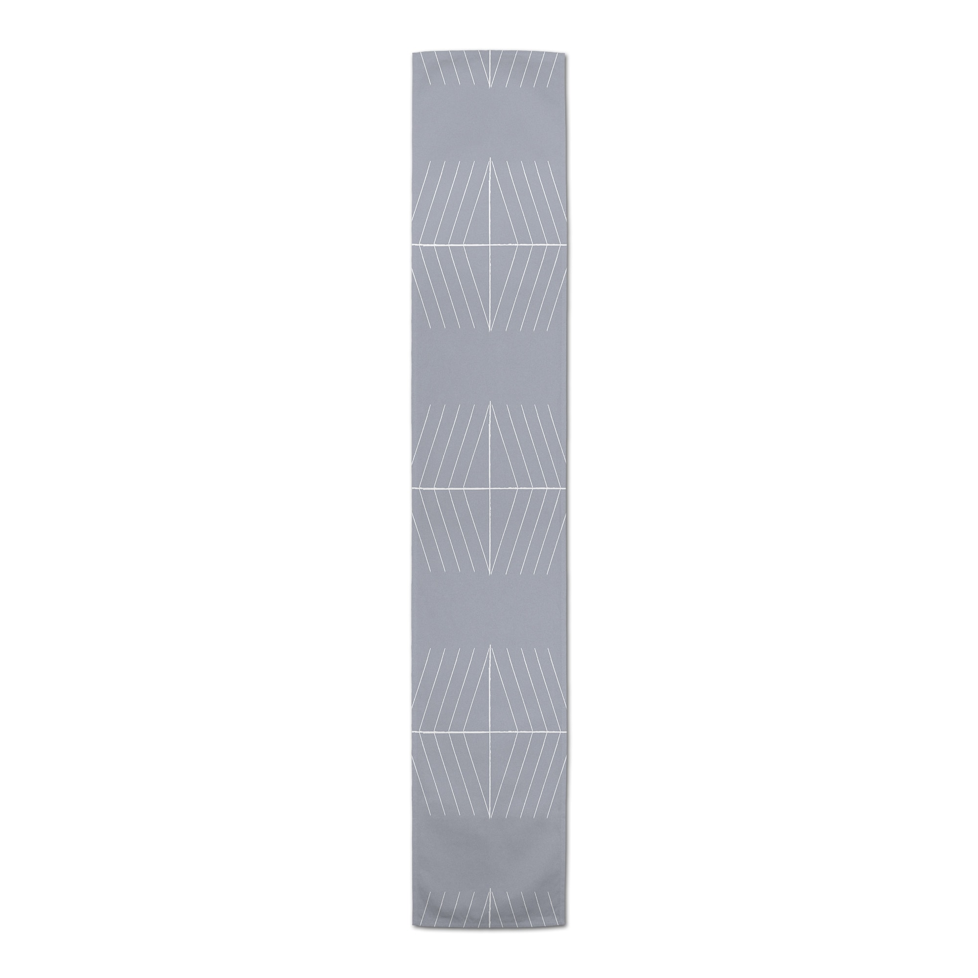 Dusty Blue Lines 16" x 72" Cotton Twill Runner