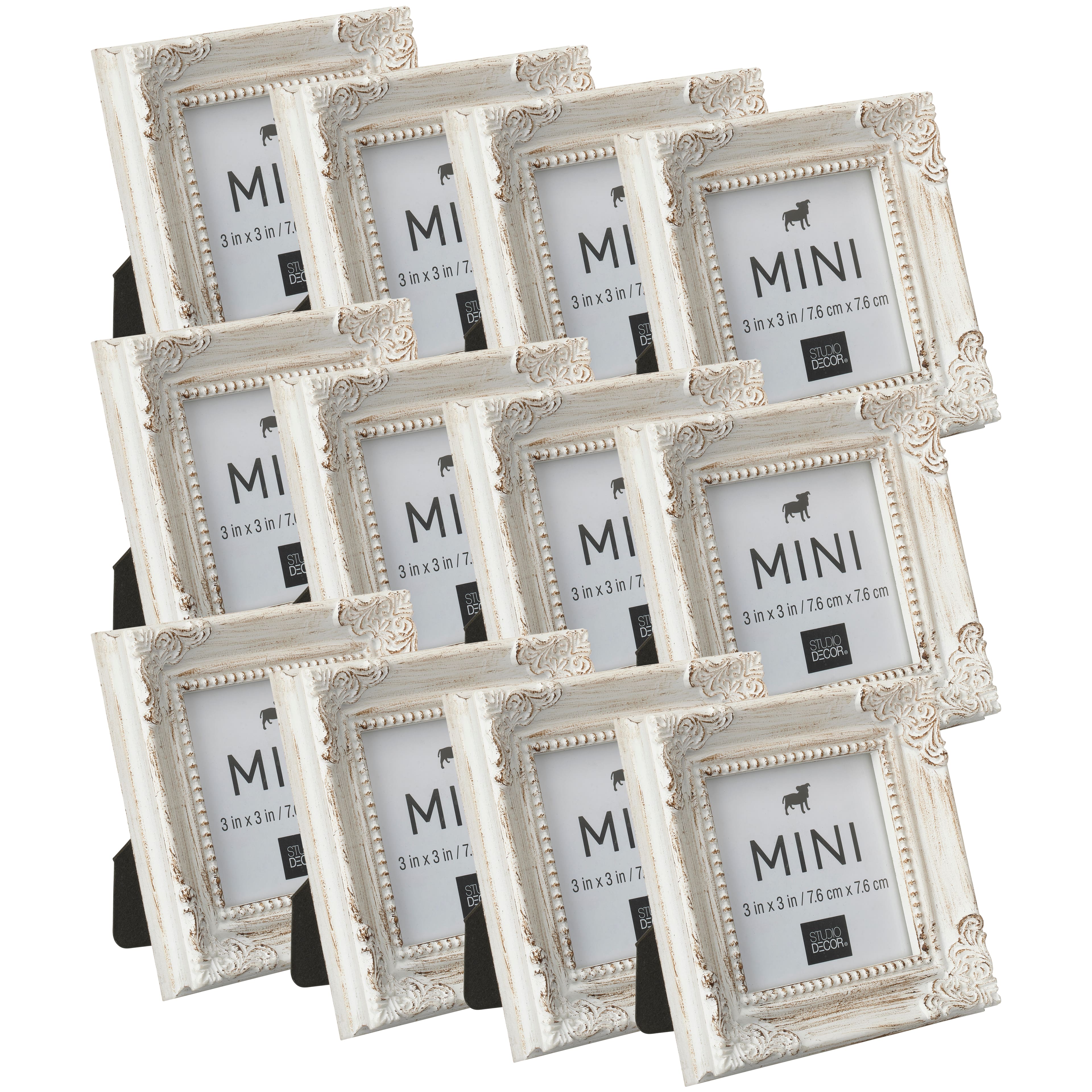12 Pack: White Leaf Corner Accents Mini Frame by Studio Décor®