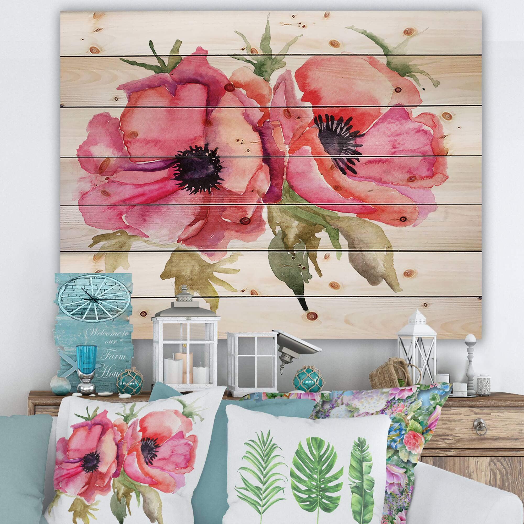 Designart - Stylized Poppy Flowers
