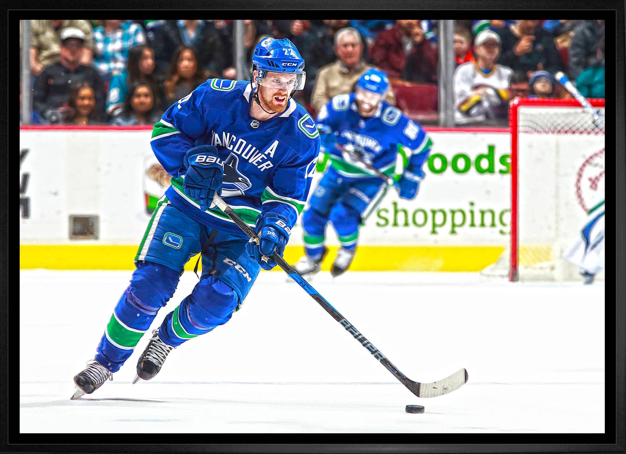 Daniel Sedin 20" x 29" Framed Canvas Vancouver Canucks 31.5" x 22.5"