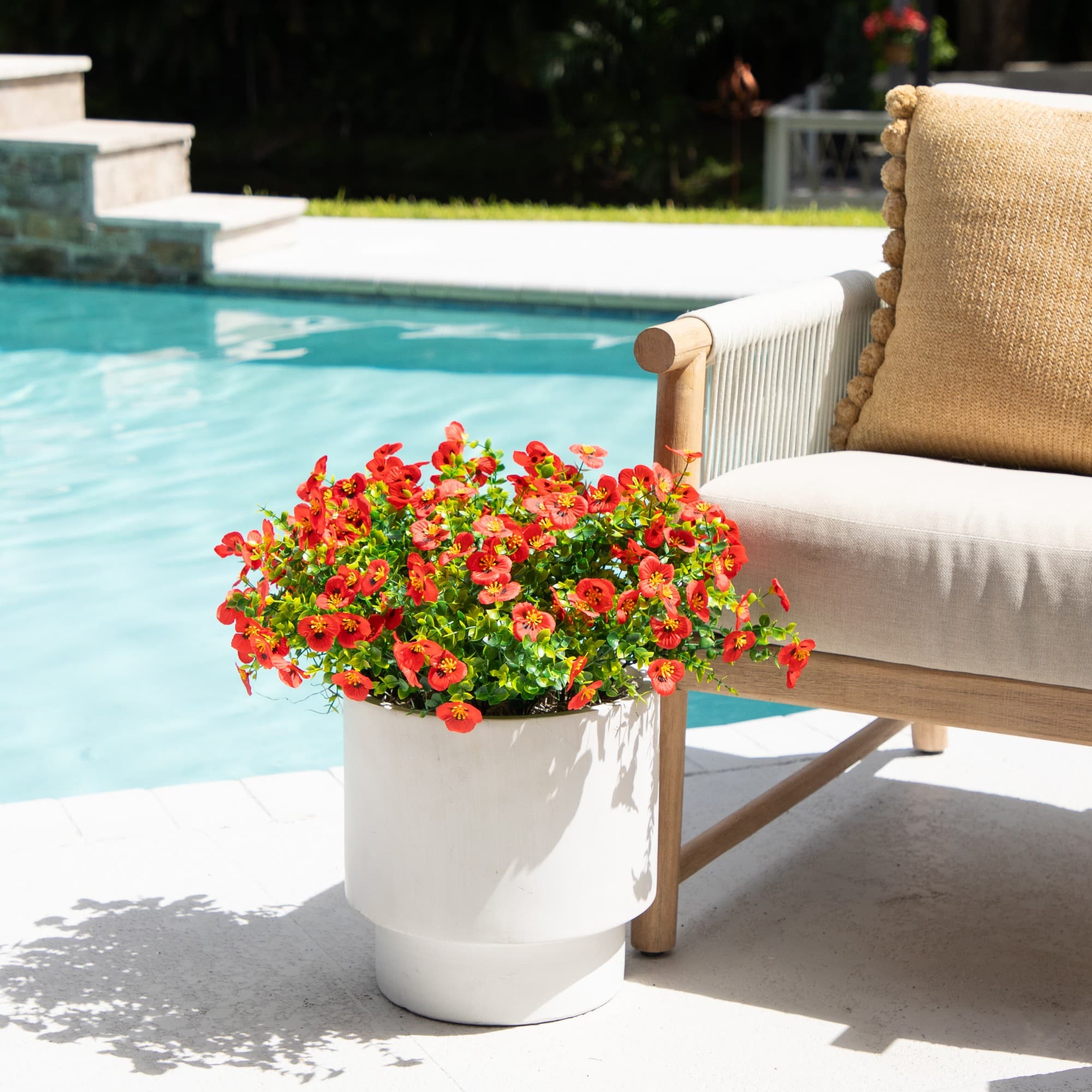 13" UV Resistant Artificial Pansy Bushes, 12ct.